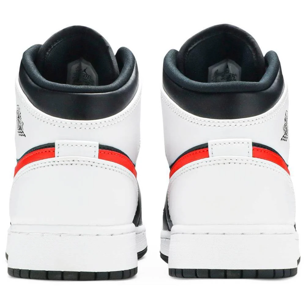 Air Jordan 1 Mid 'Black Chile Red White' (GS) - Image 4