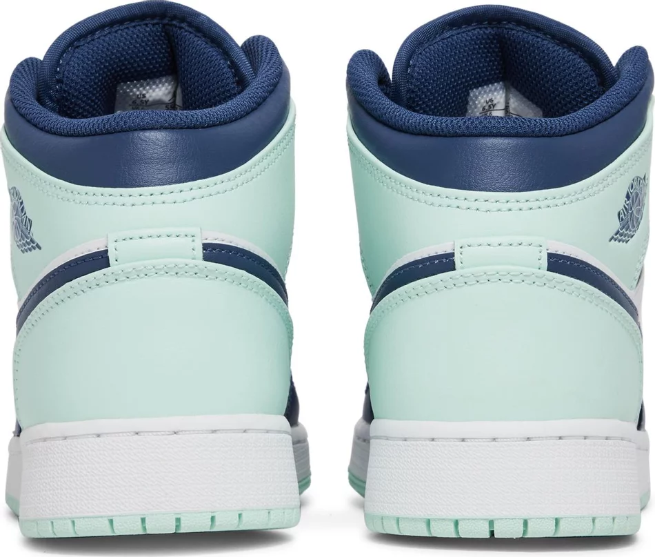 Air Jordan 1 Mid 'Mystic Navy Mint Foam' (GS) - Image 4