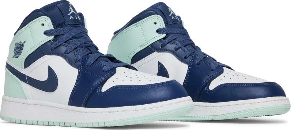 Air Jordan 1 Mid 'Mystic Navy Mint Foam' (GS) - Image 5