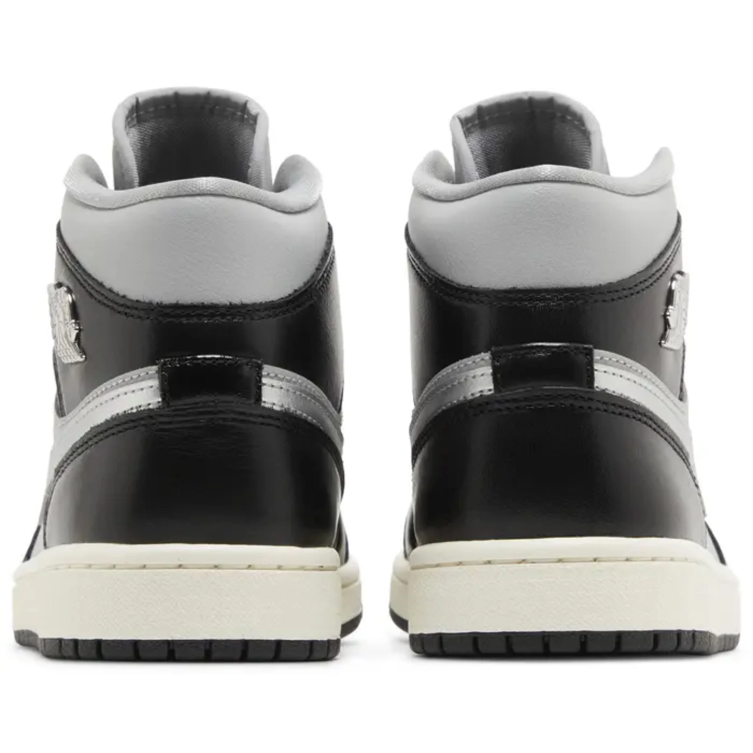 Air Jordan 1 Mid SE 'Black Metallic Silver' (Women's) - Image 4