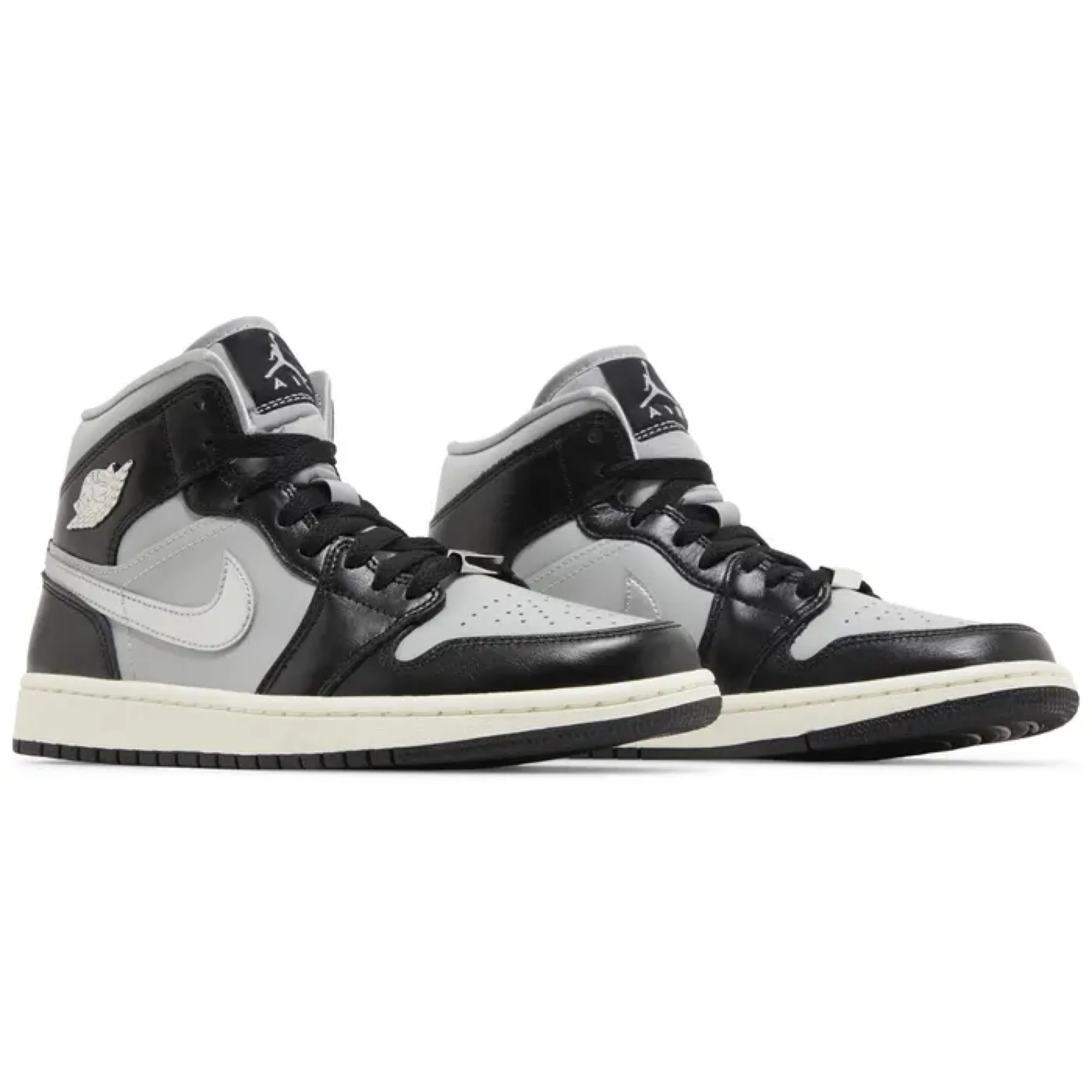 Air Jordan 1 Mid SE 'Black Metallic Silver' (Women's) - Image 5