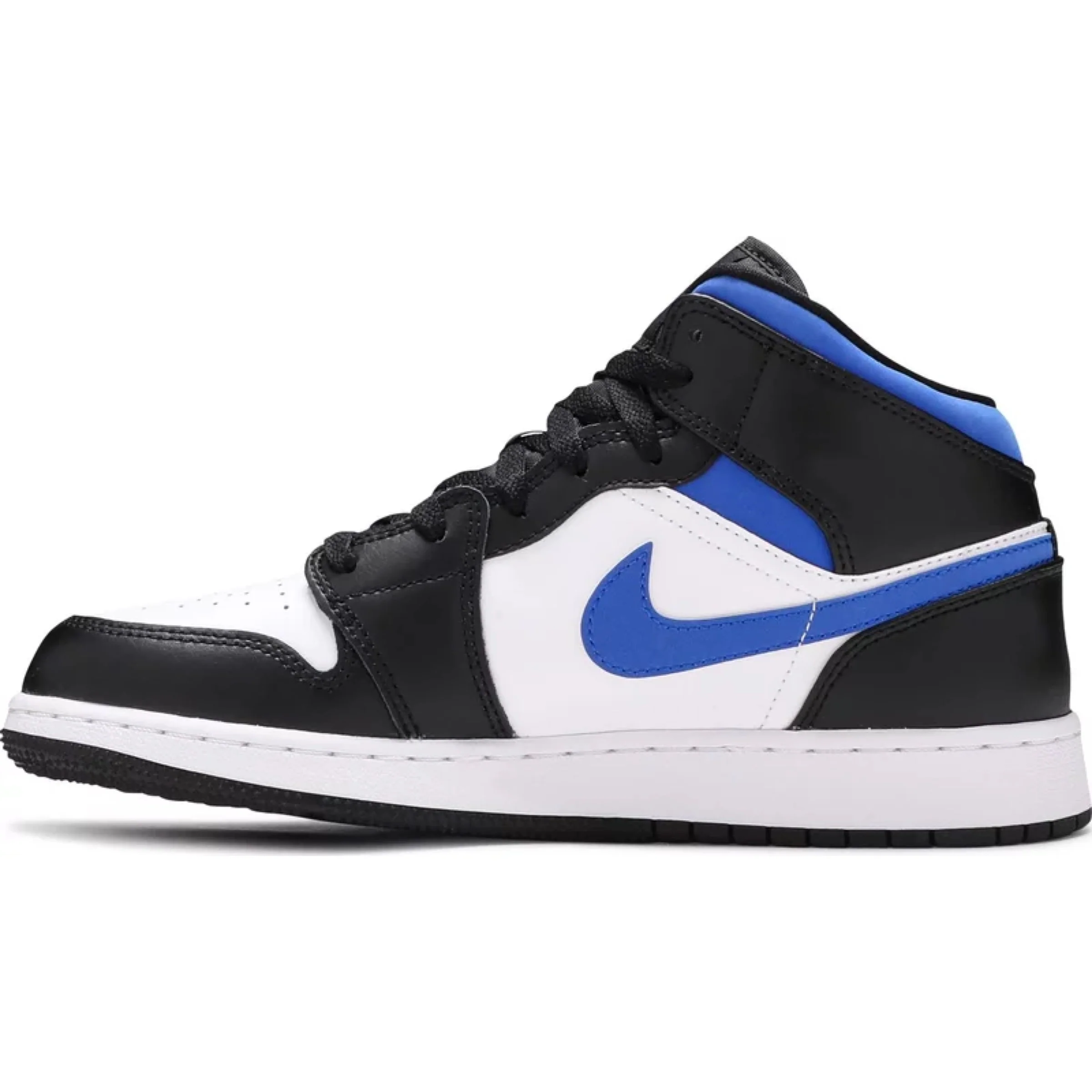 Air Jordan 1 Mid 'White Black Racer Blue' (GS) - Image 2