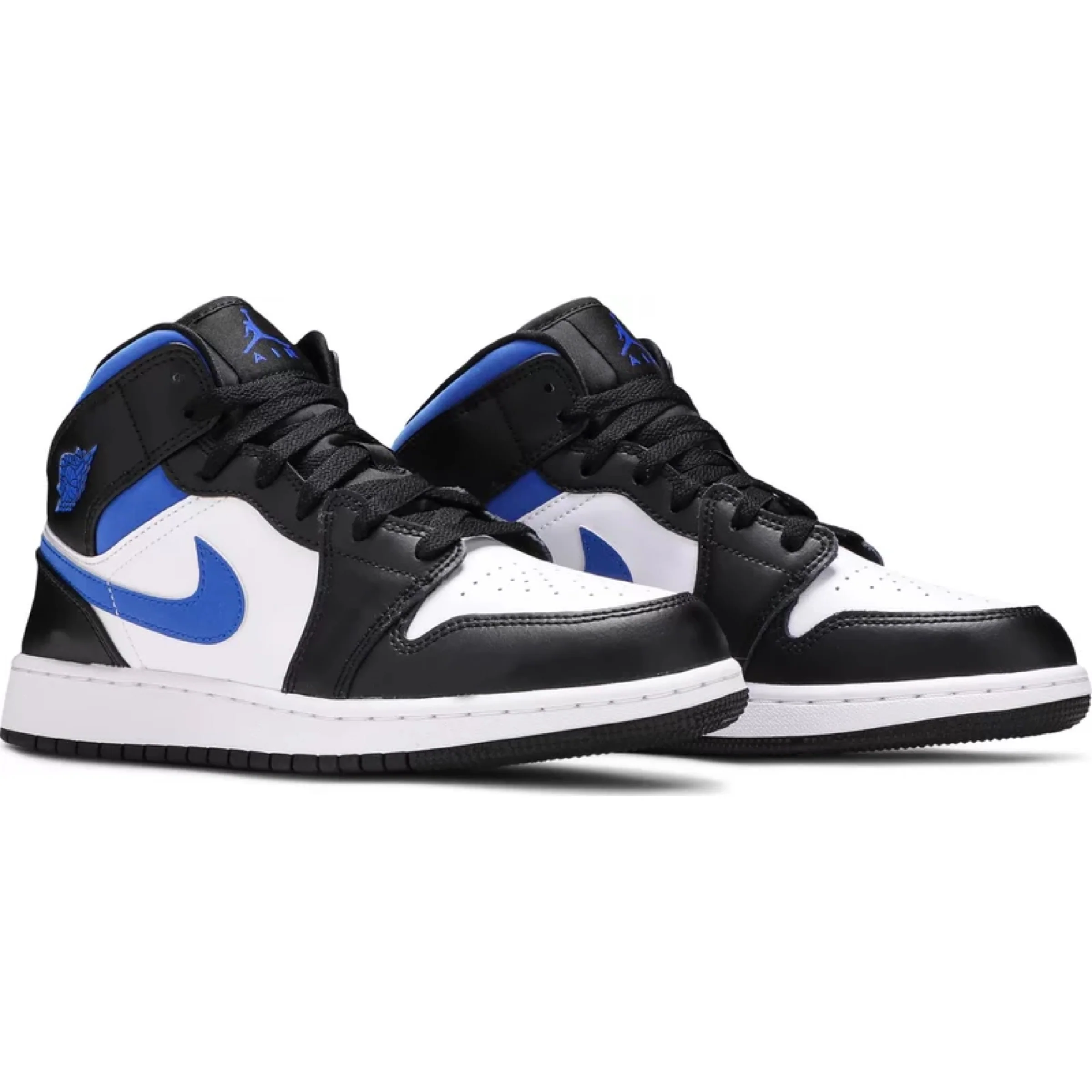 Air Jordan 1 Mid 'White Black Racer Blue' (GS) - Image 5