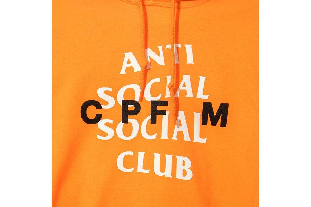 Anti Social Social Club X CPFM Hoodie Orange - Image 3