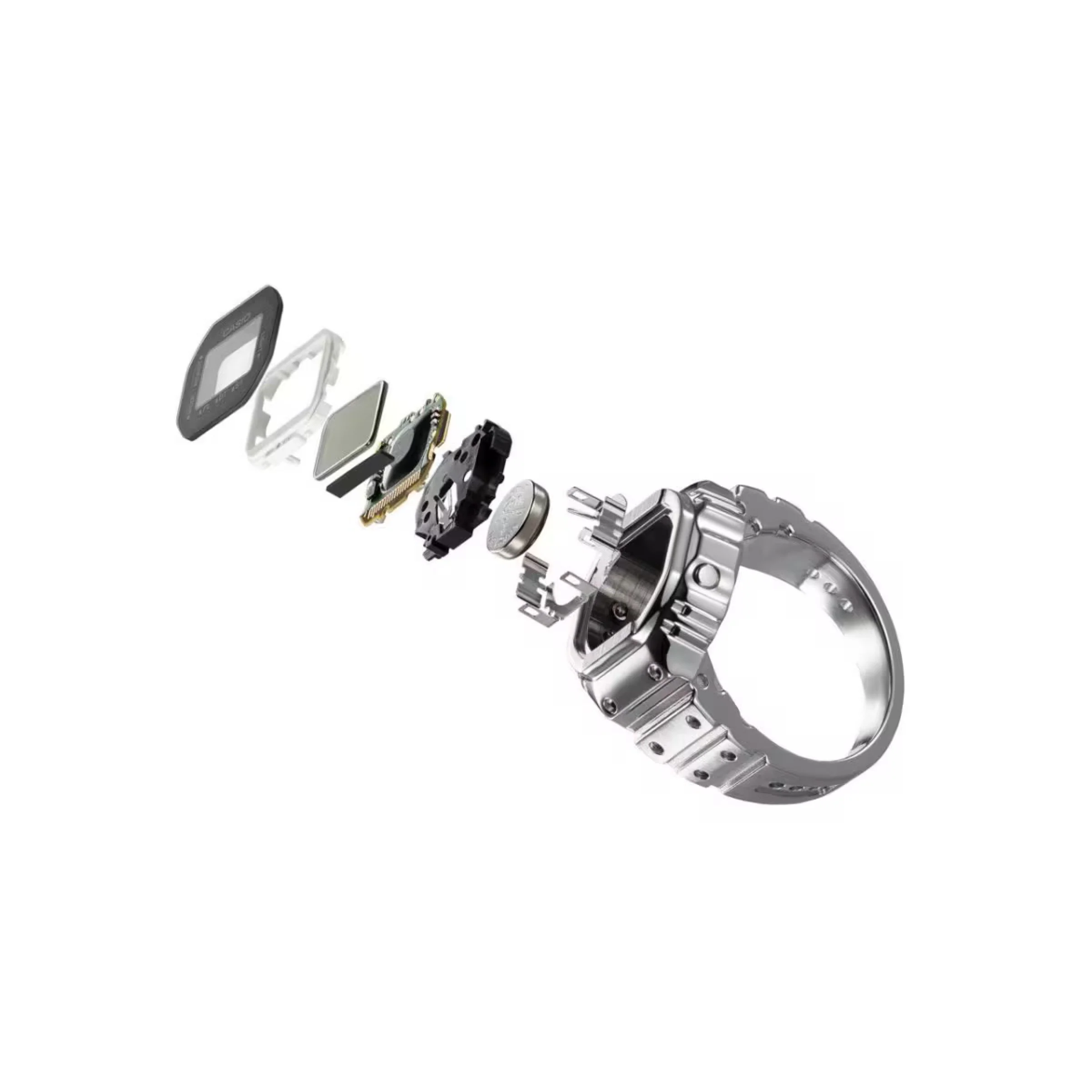 Casio 50th Anniversary Ring Watch - Silver - Image 3