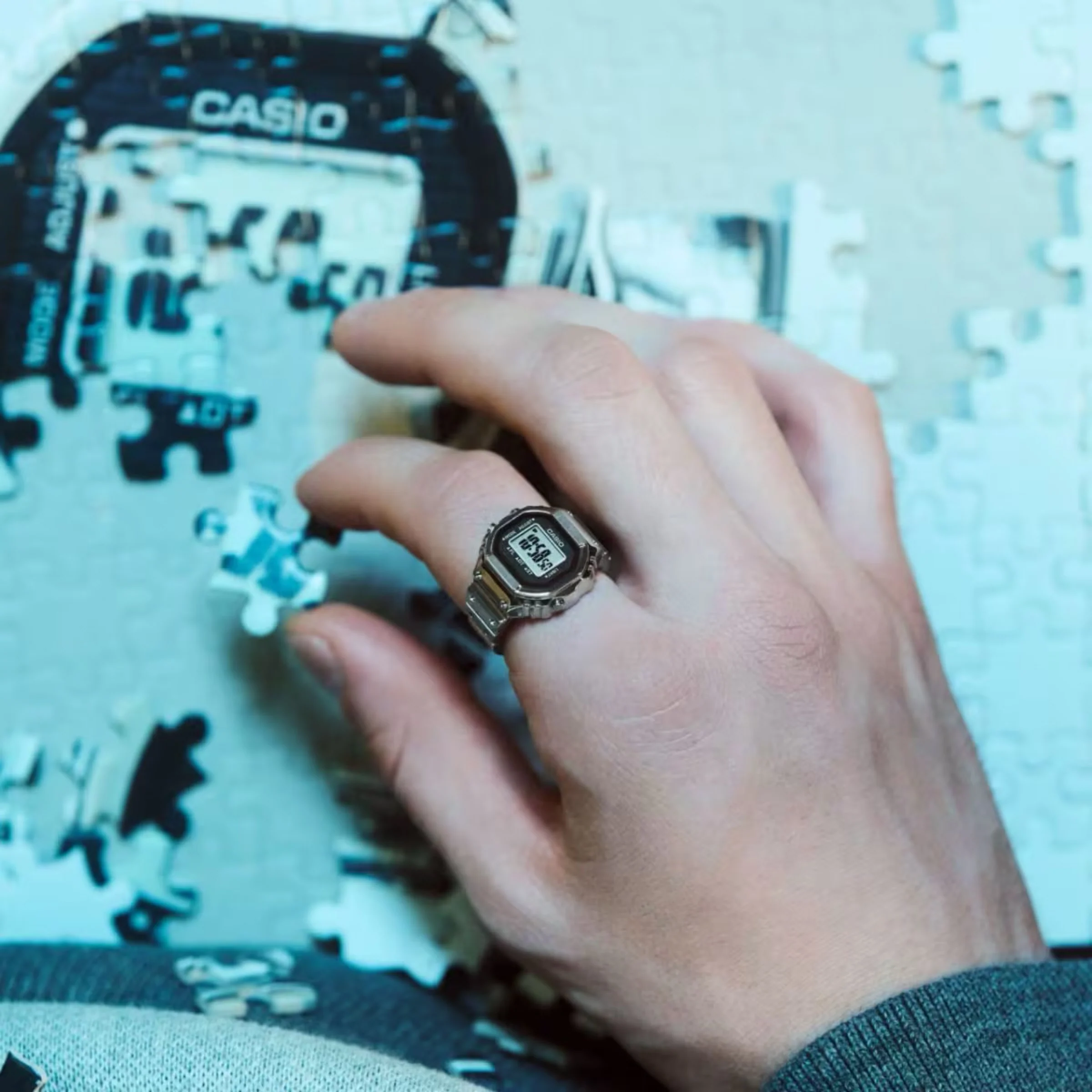 Casio 50th Anniversary Ring Watch - Silver - Image 6