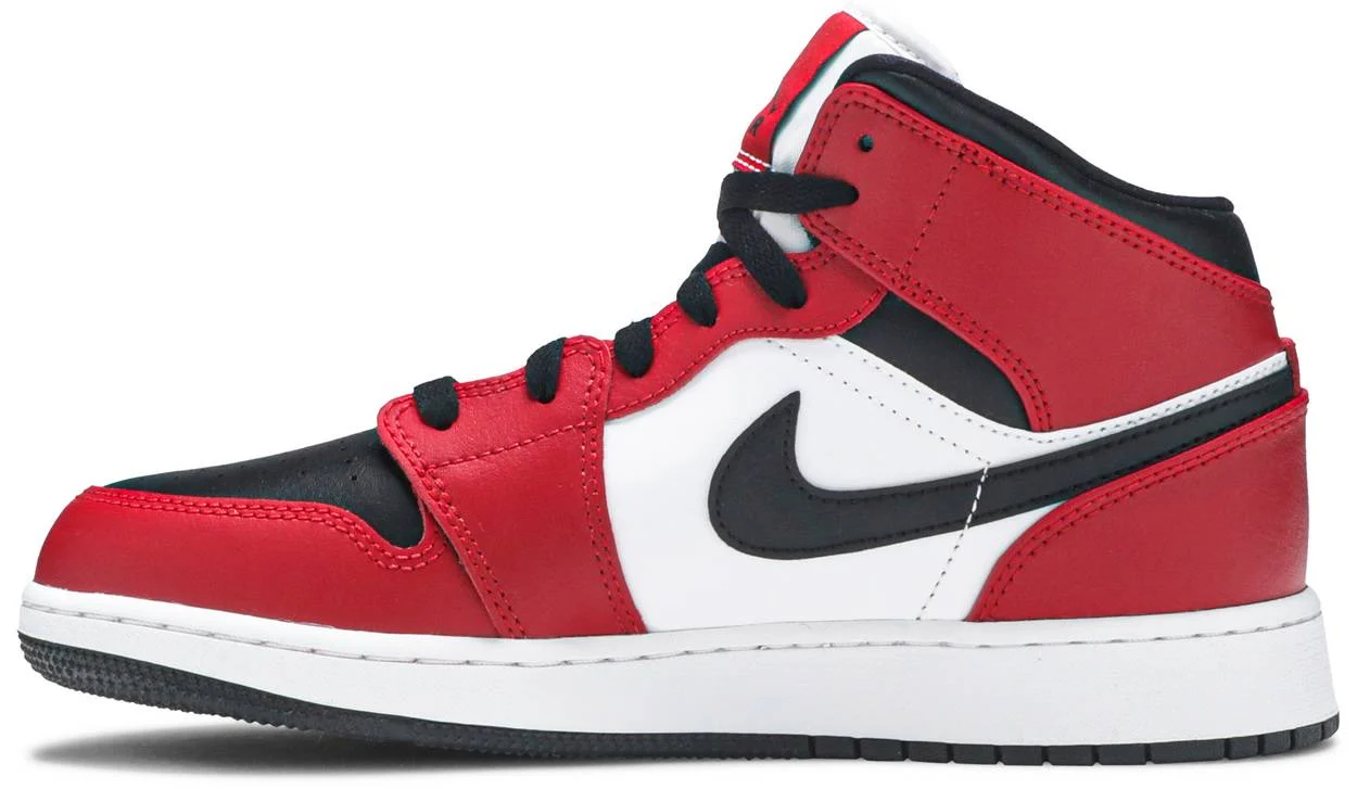 Air Jordan 1 Mid 'Chicago Black Toe' (GS) - Image 2