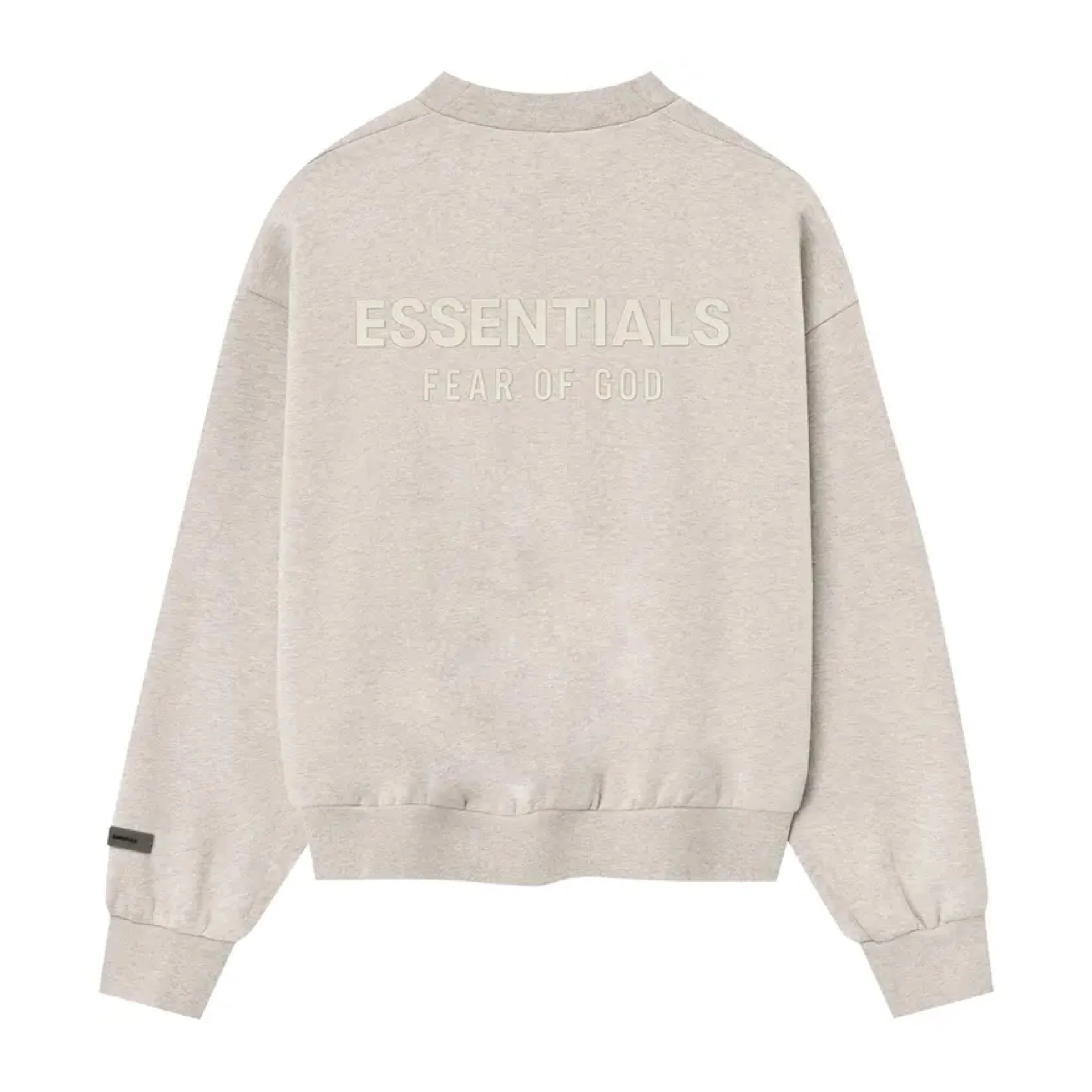 FEAR OF GOD ESSENTIALS Classic Fleece Crewneck - Heather Stone (SS25) - Image 2