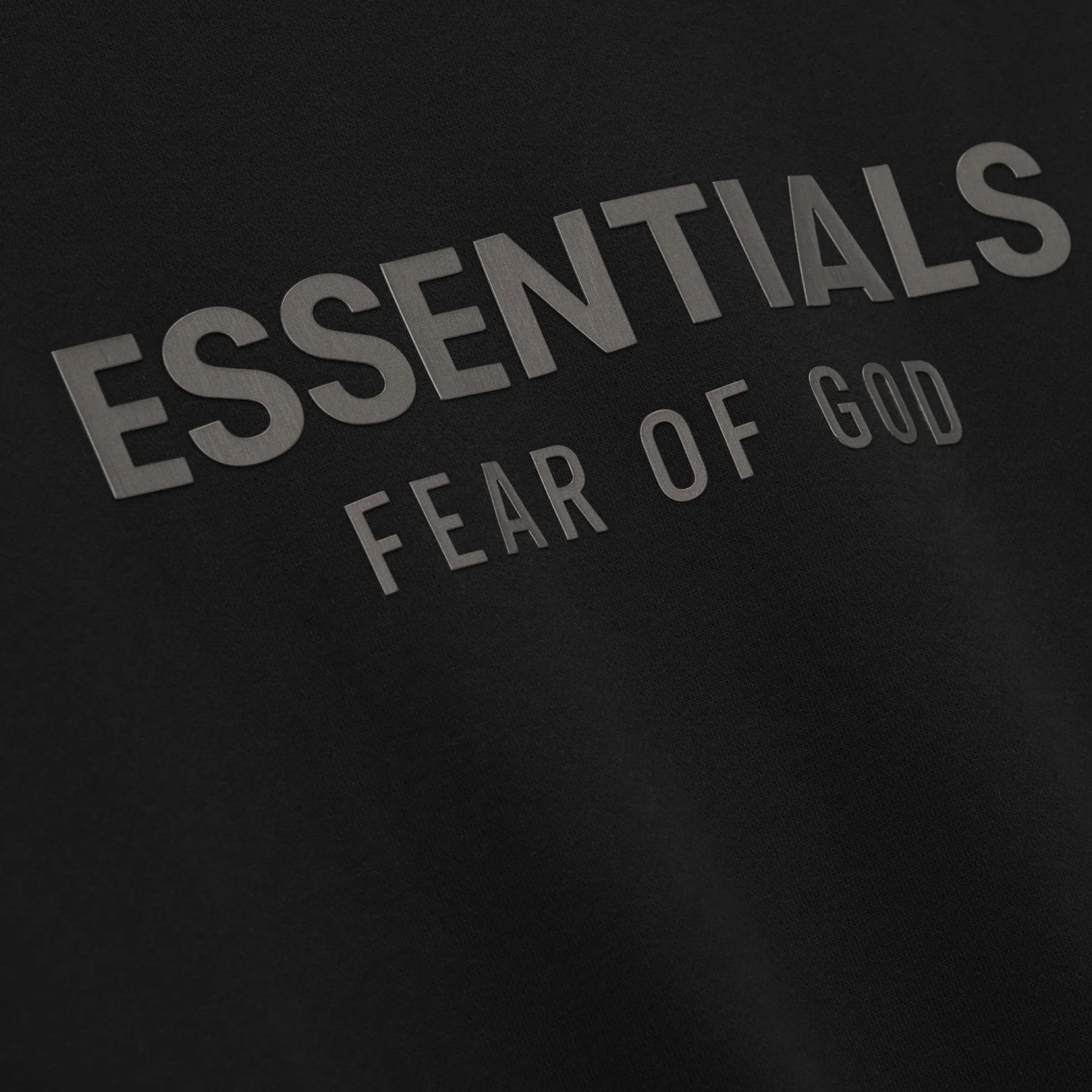 FEAR OF GOD ESSENTIALS Classic Fleece Crewneck - Jet Black (SS25) - Image 3