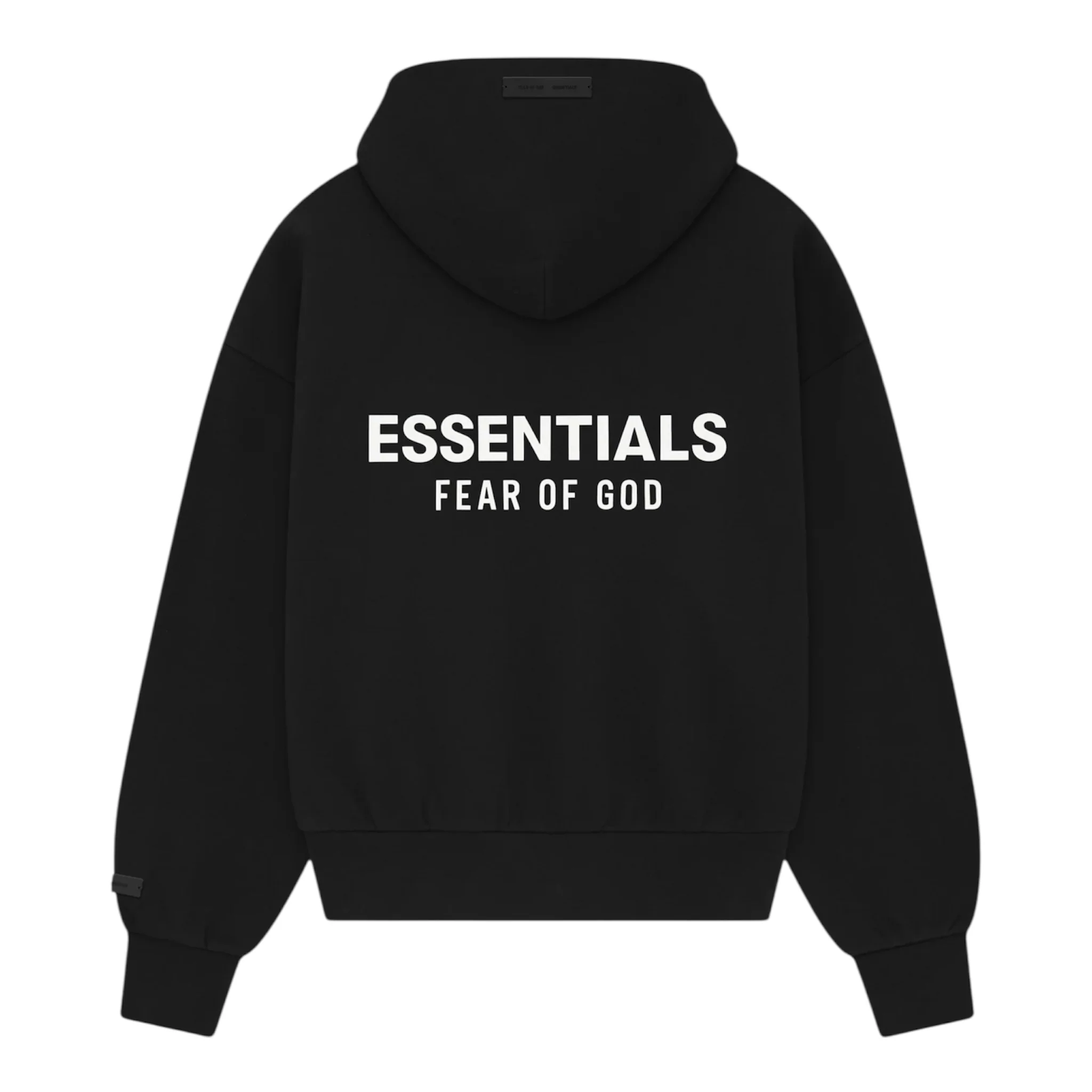 FEAR OF GOD ESSENTIALS Classic Full Zip-Up Hoodie - Jet Black - Image 2
