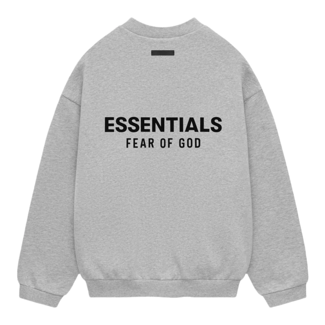 FEAR OF GOD ESSENTIALS Fleece Crewneck - Light Heather Grey (Holiday 2024) - Image 2