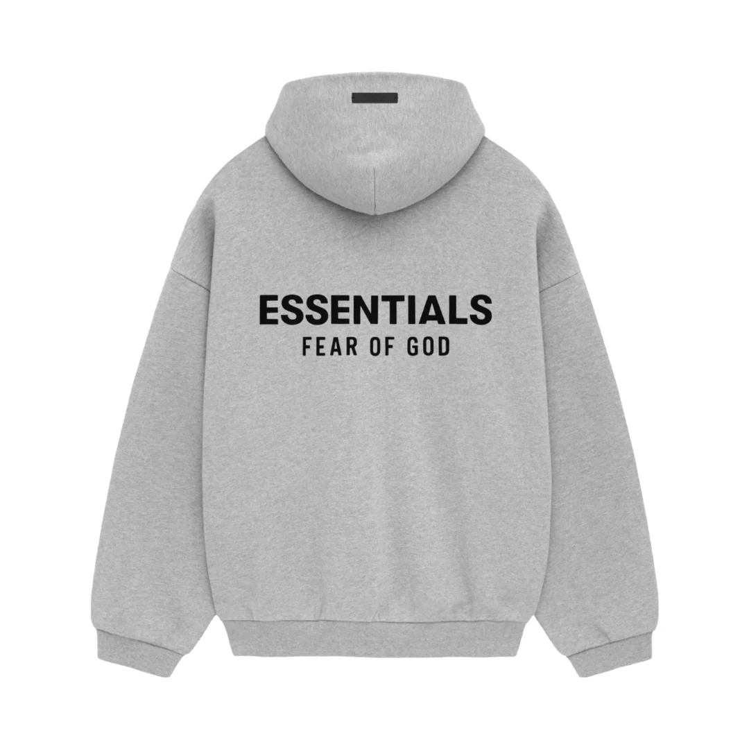FEAR OF GOD ESSENTIALS Fleece Hoodie - Light Heather Grey (Holiday 2024) - Image 2
