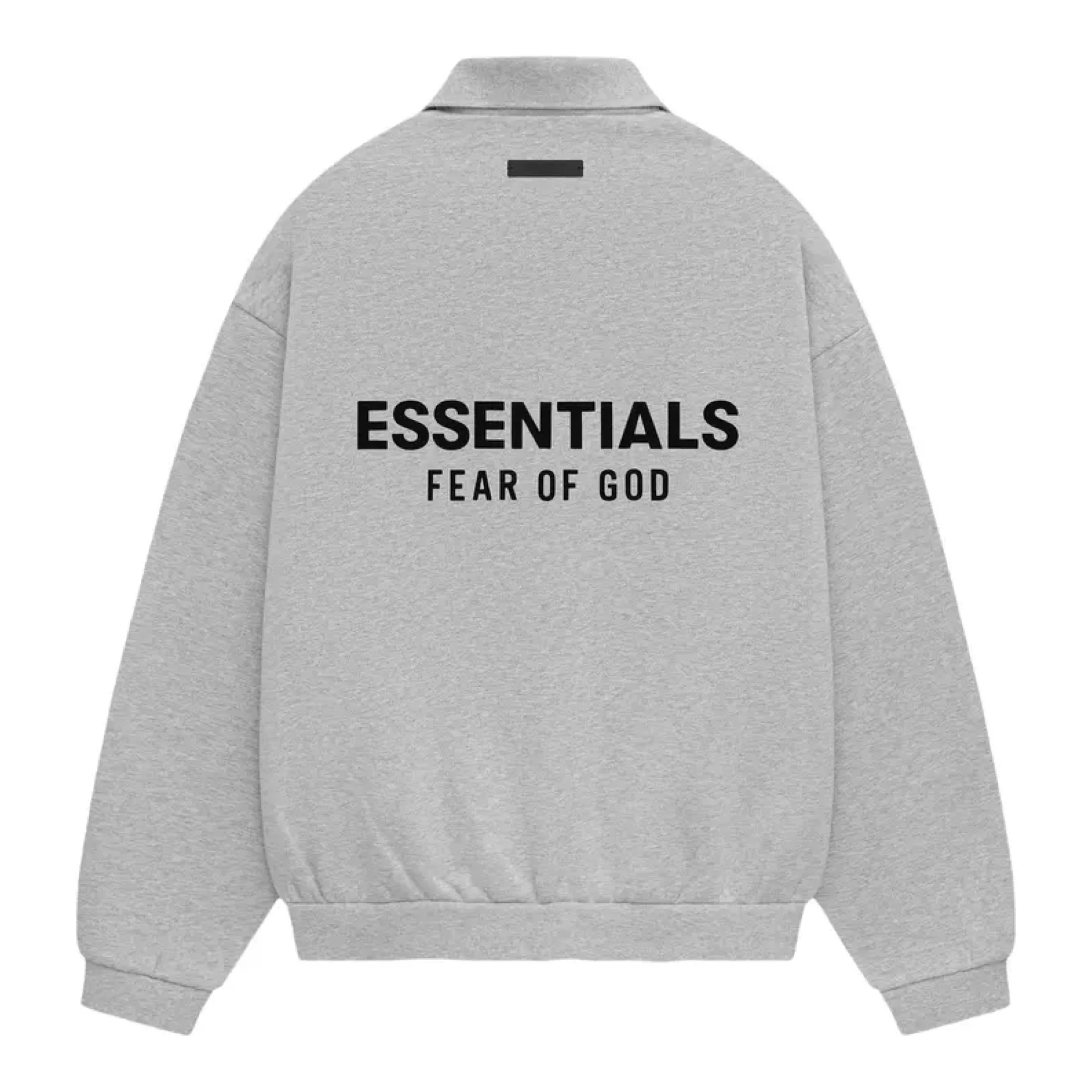 FEAR OF GOD ESSENTIALS Fleece Polo - Light Heather Grey (Holiday 2024) - Image 2