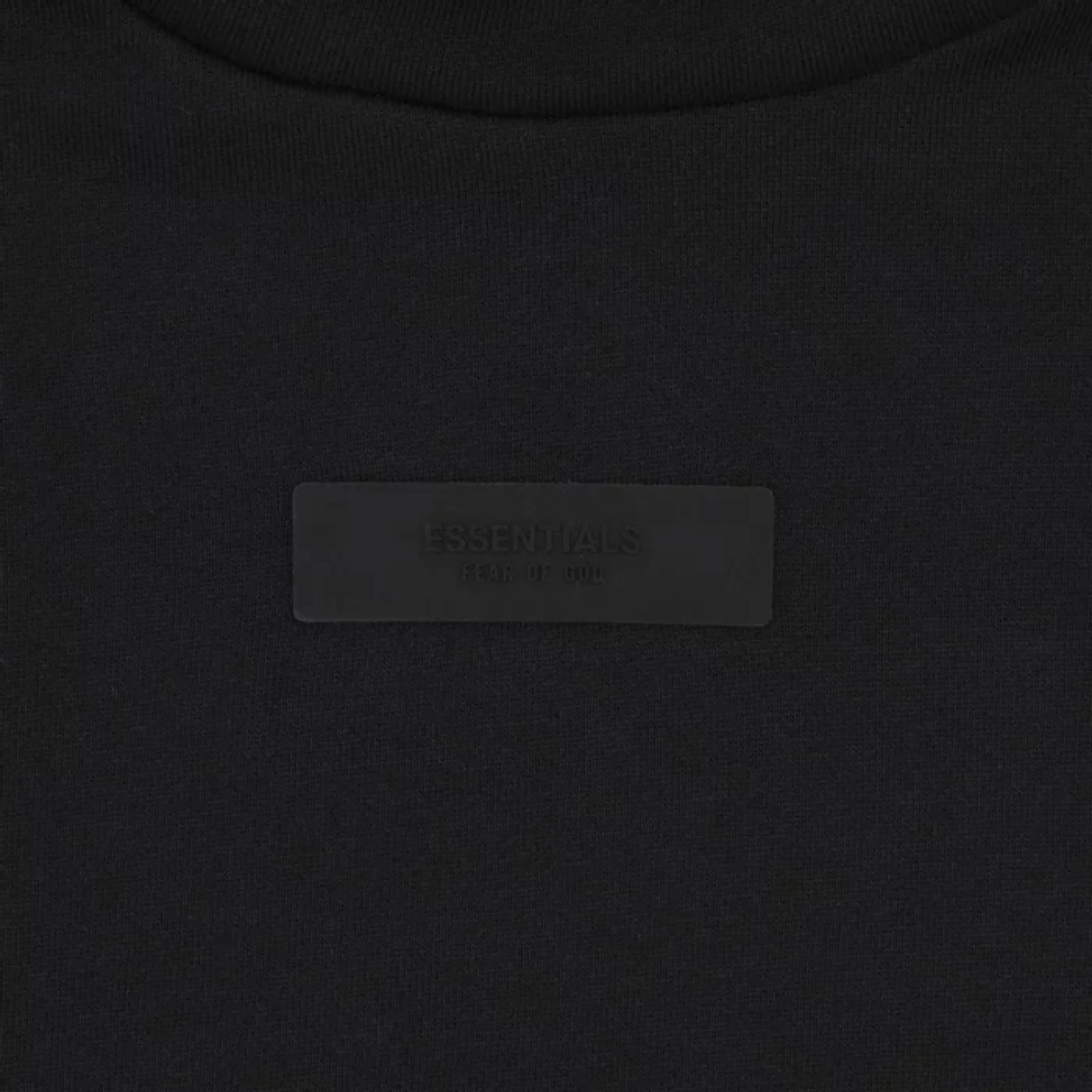 FEAR OF GOD ESSENTIALS Hoodie - Jet Black/Jet Black (SS24) - Image 3