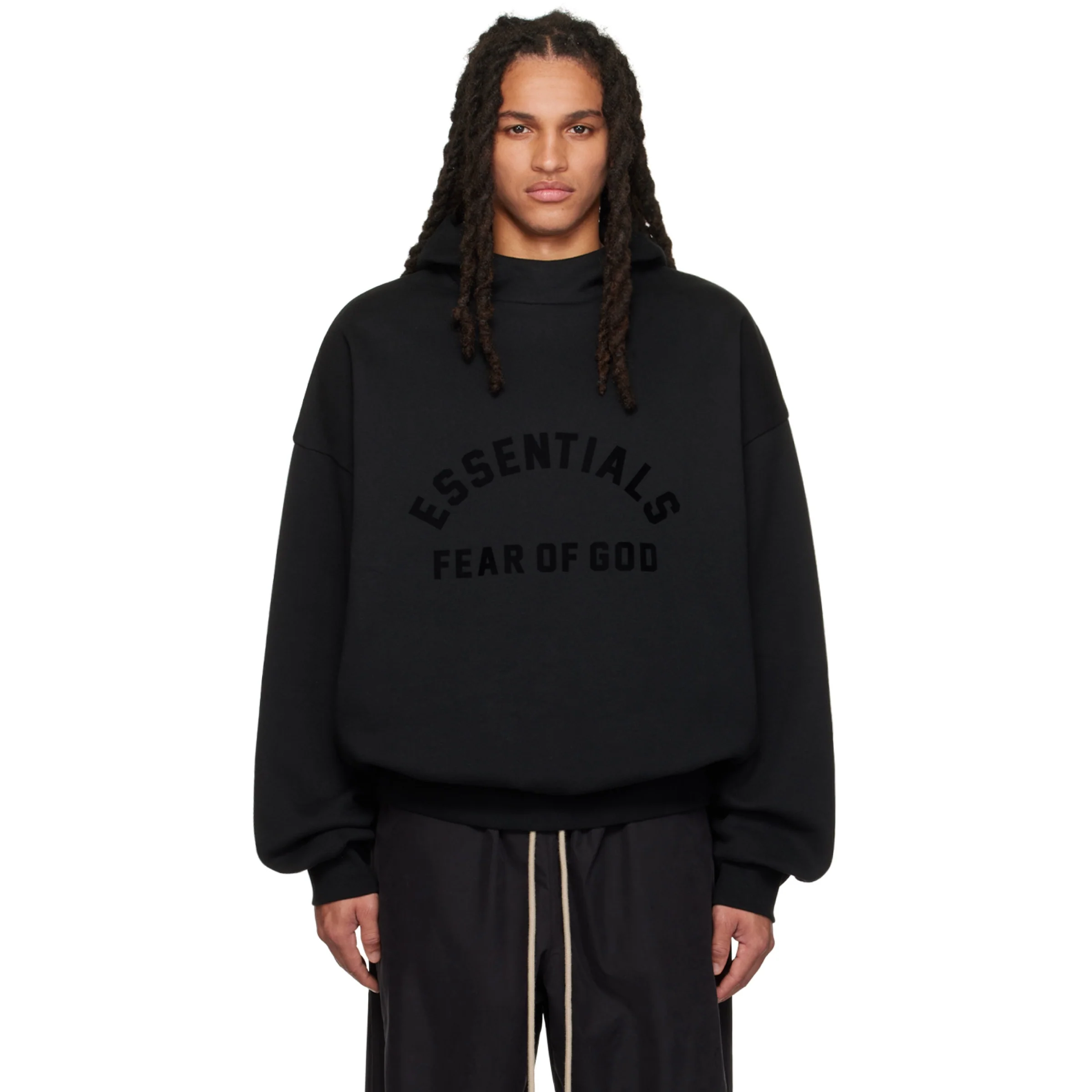 FEAR OF GOD ESSENTIALS Hoodie - Jet Black (SS23 Core Collection) - Image 3