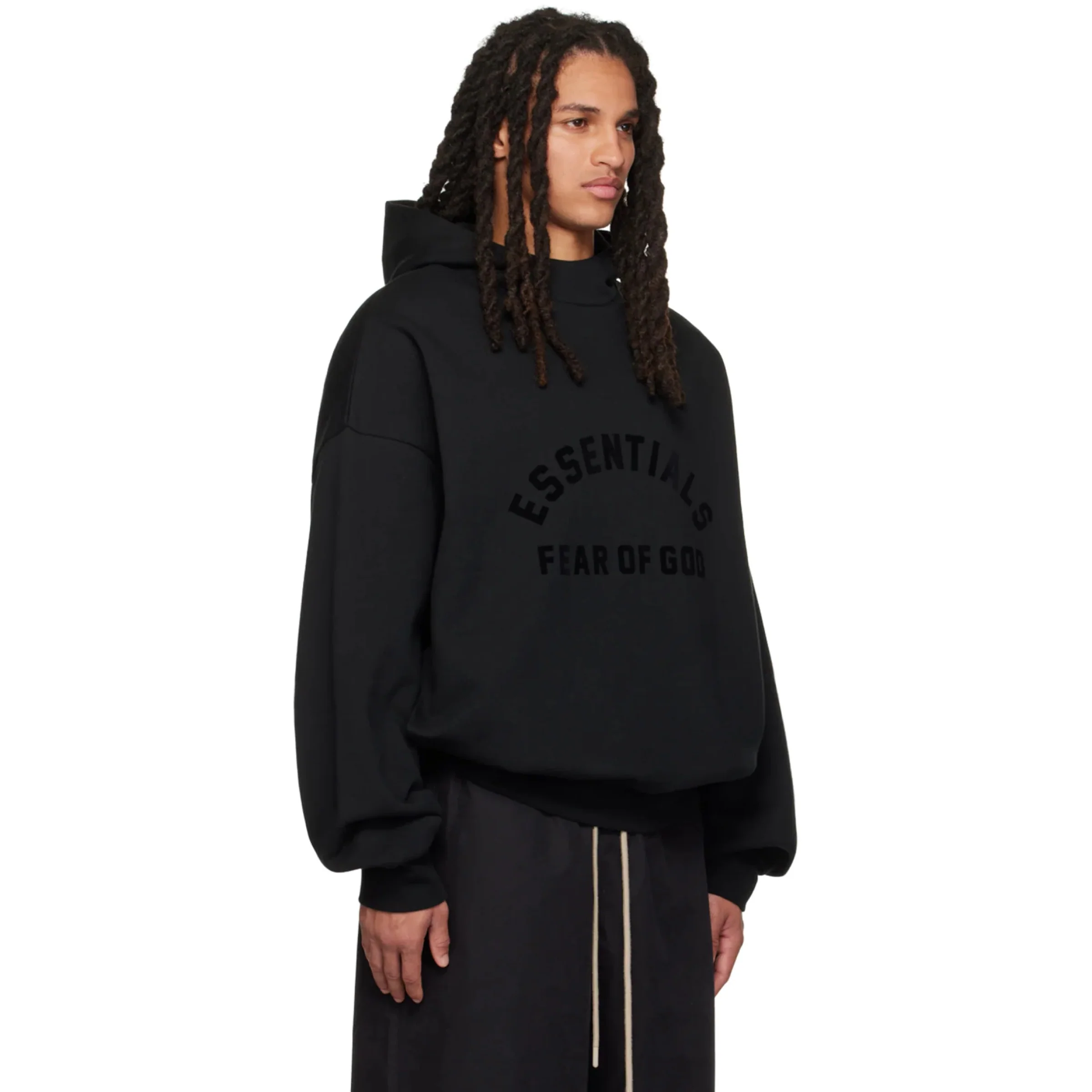 FEAR OF GOD ESSENTIALS Hoodie - Jet Black (SS23 Core Collection) - Image 4