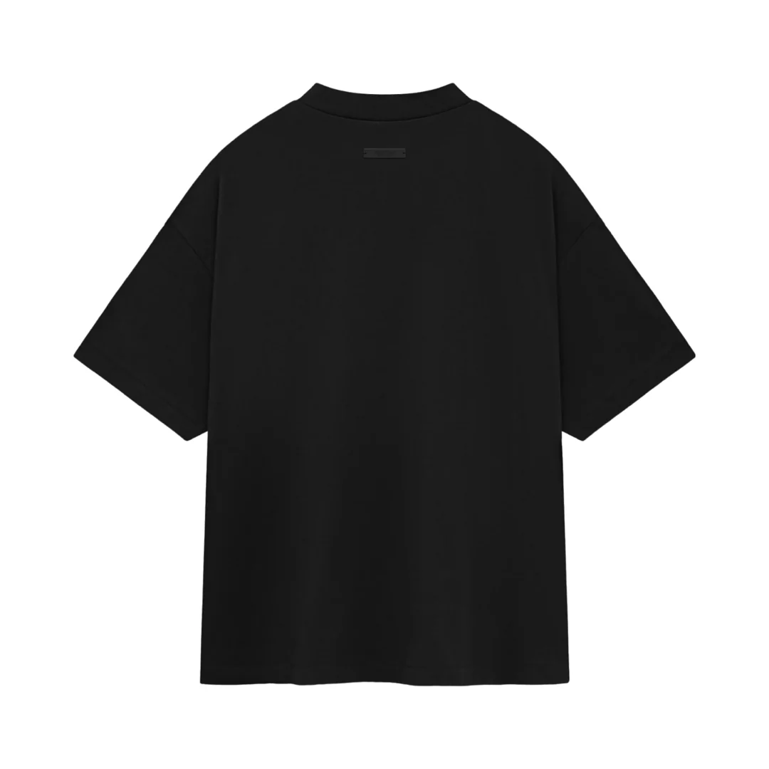 FEAR OF GOD ESSENTIALS Jersey Crewneck T-Shirt - Black (FW24) - Image 2