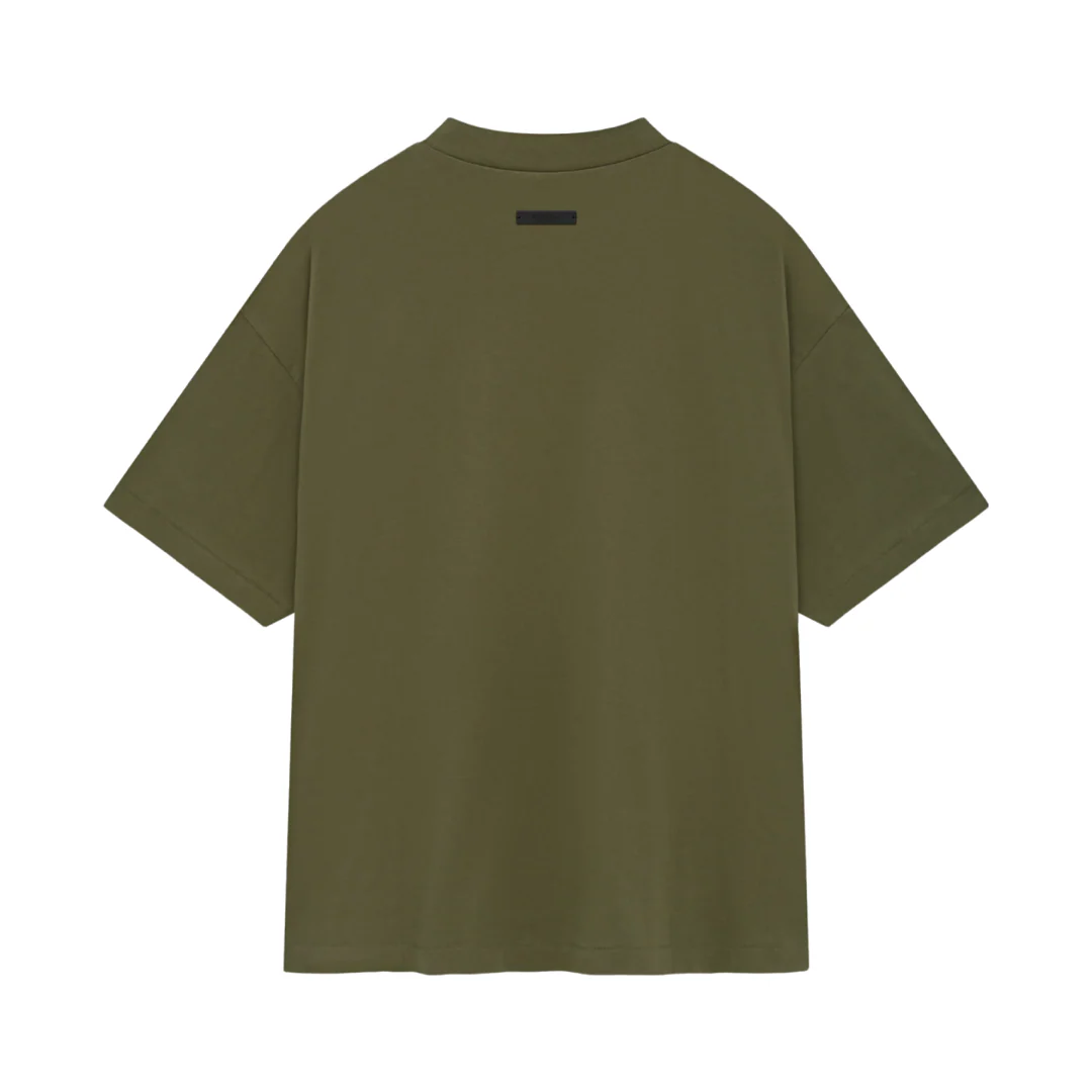 FEAR OF GOD ESSENTIALS Jersey Crewneck T-Shirt - Military (FW24) - Image 2