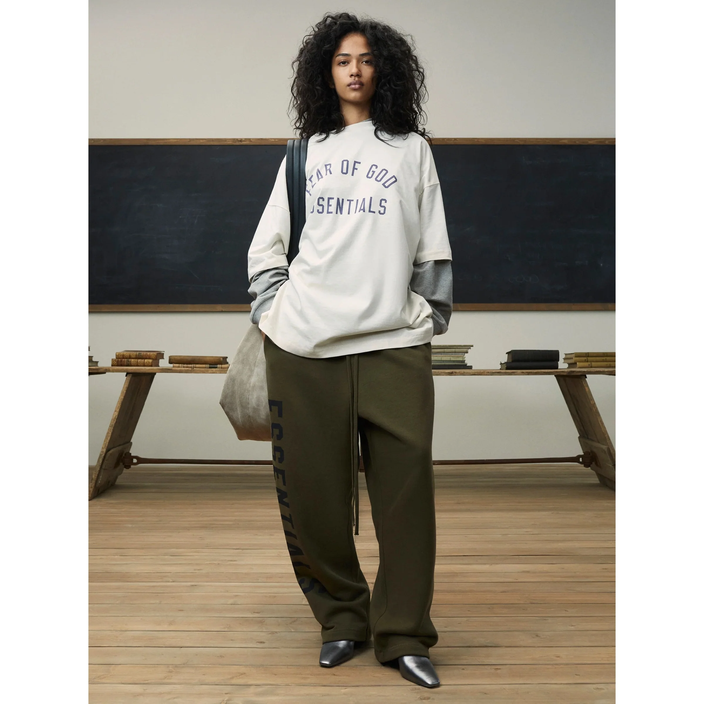 FEAR OF GOD ESSENTIALS Jersey Crewneck T-Shirt - Shell (FW24) - Image 3