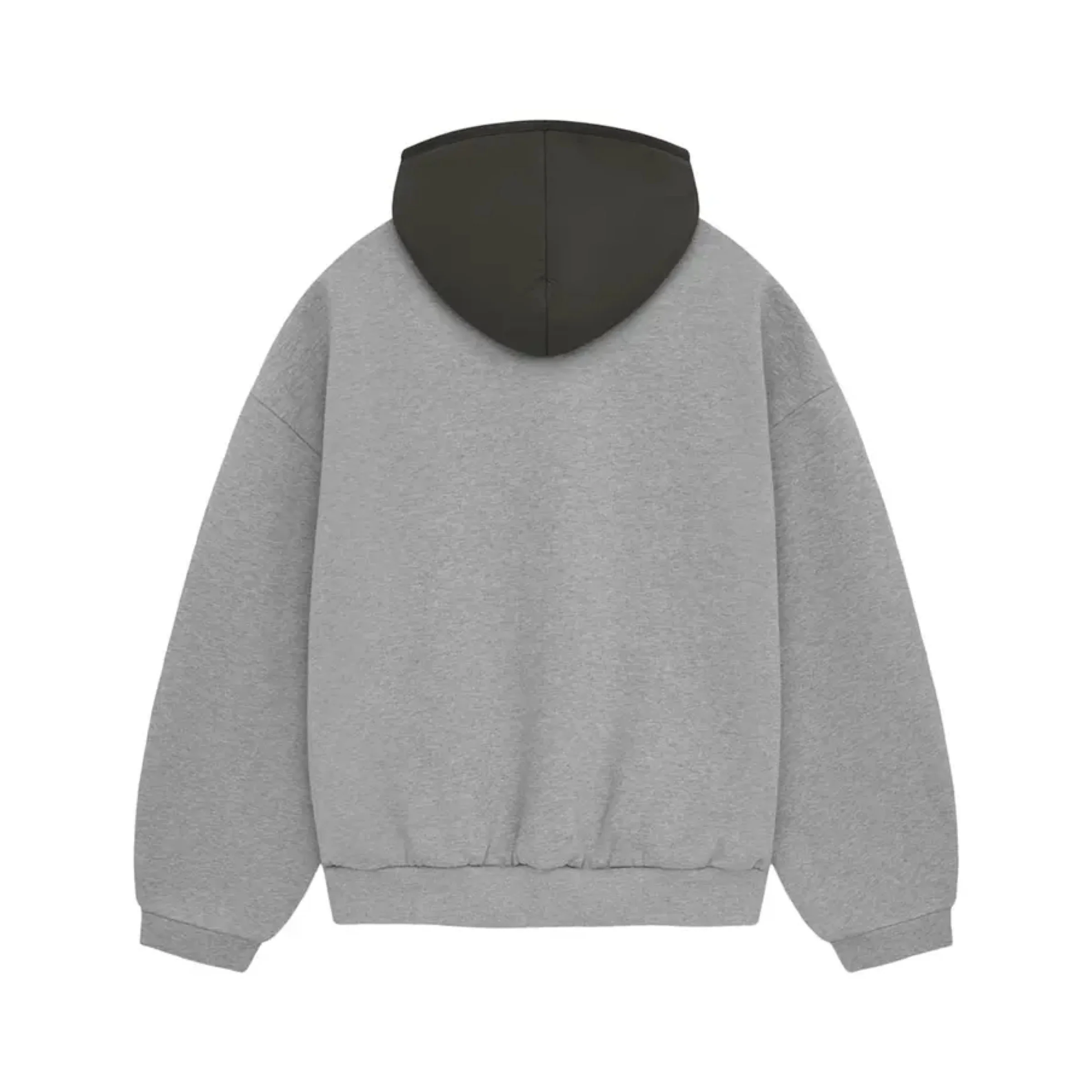 FEAR OF GOD ESSENTIALS Nylon Fleece Hoodie - Heather Grey/Ink - Image 2