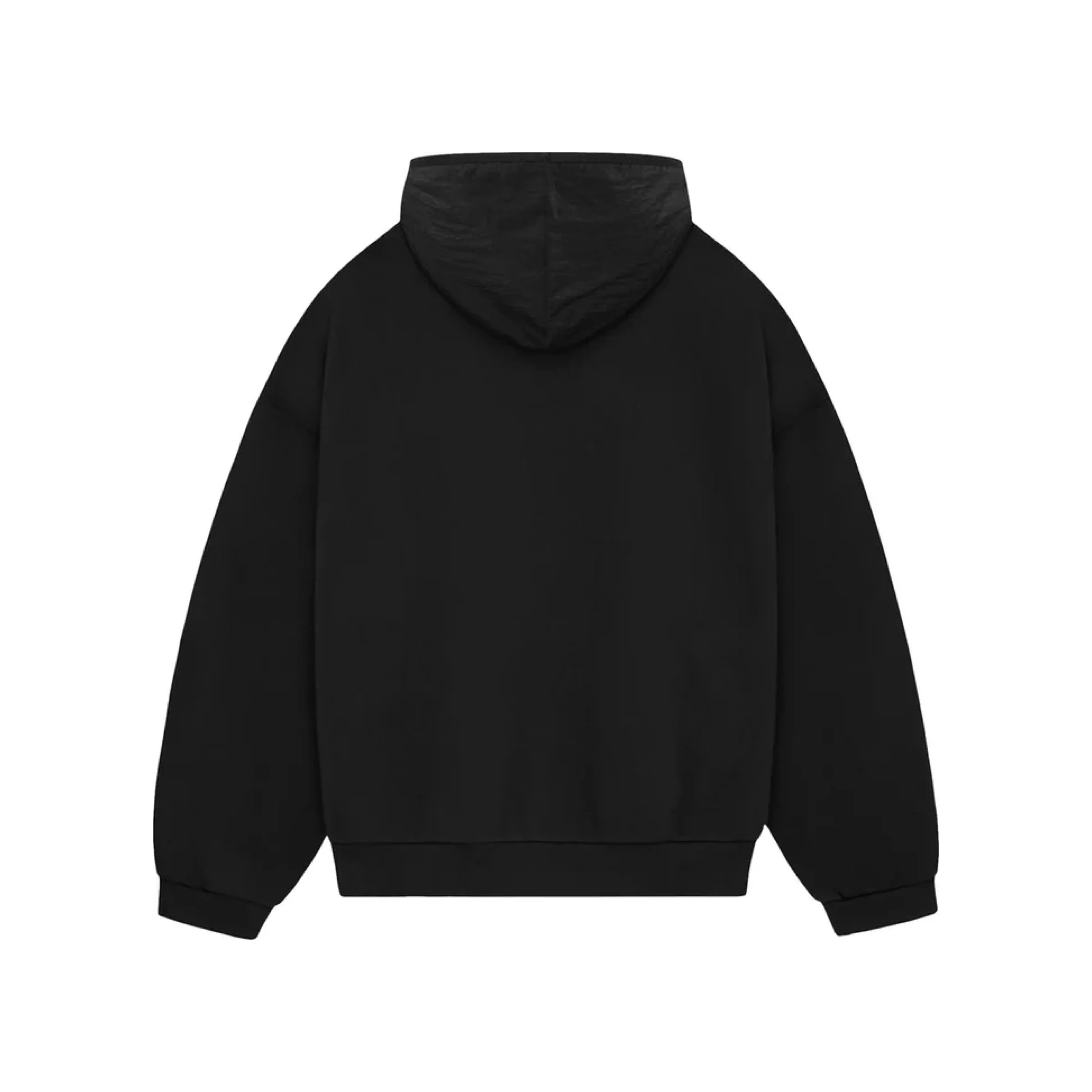 FEAR OF GOD ESSENTIALS Nylon Fleece Hoodie - Jet Black/Jet Black - Image 2