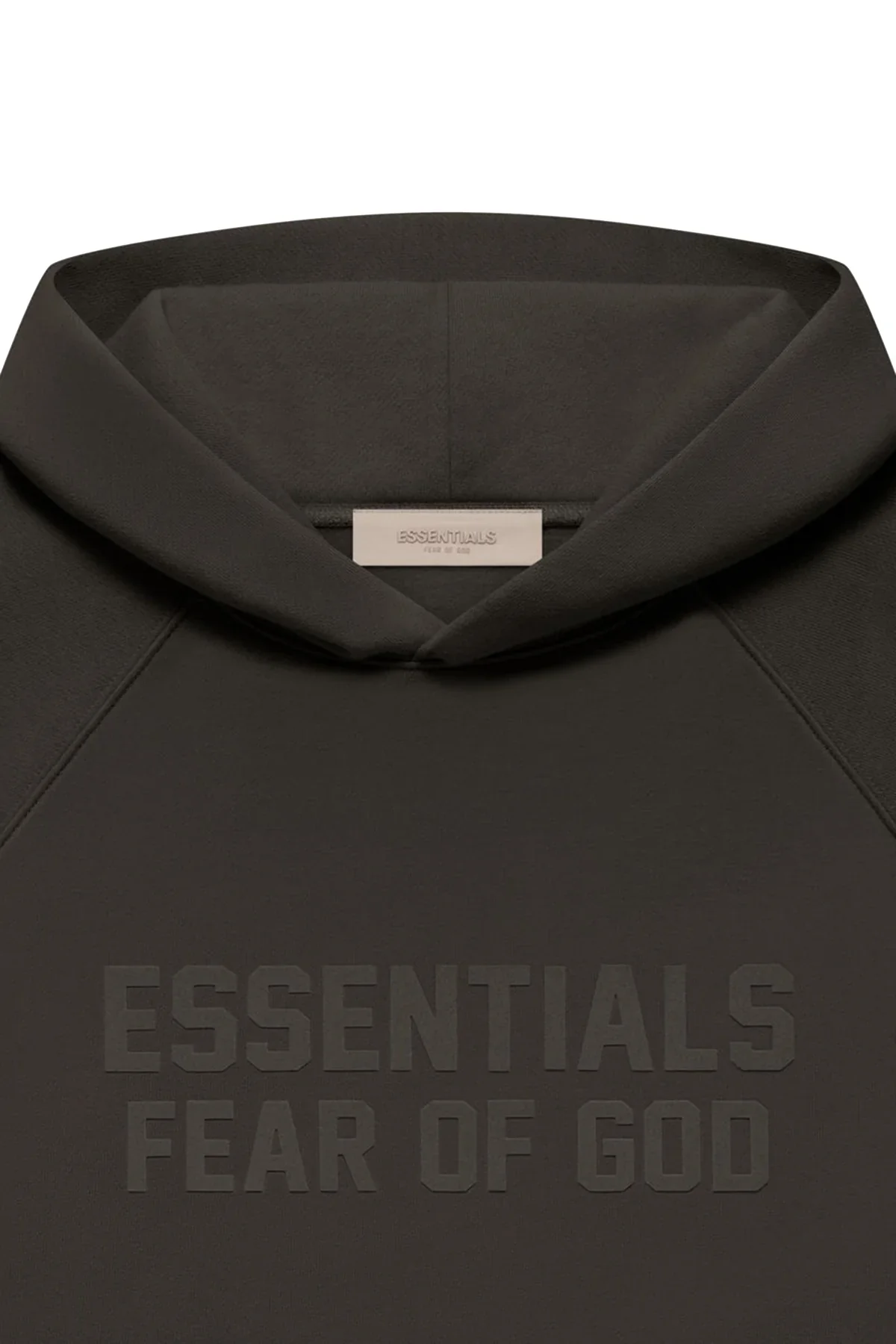 FEAR OF GOD ESSENTIALS Pull-Over Hoodie - Off Black (Fall 22) - Image 3