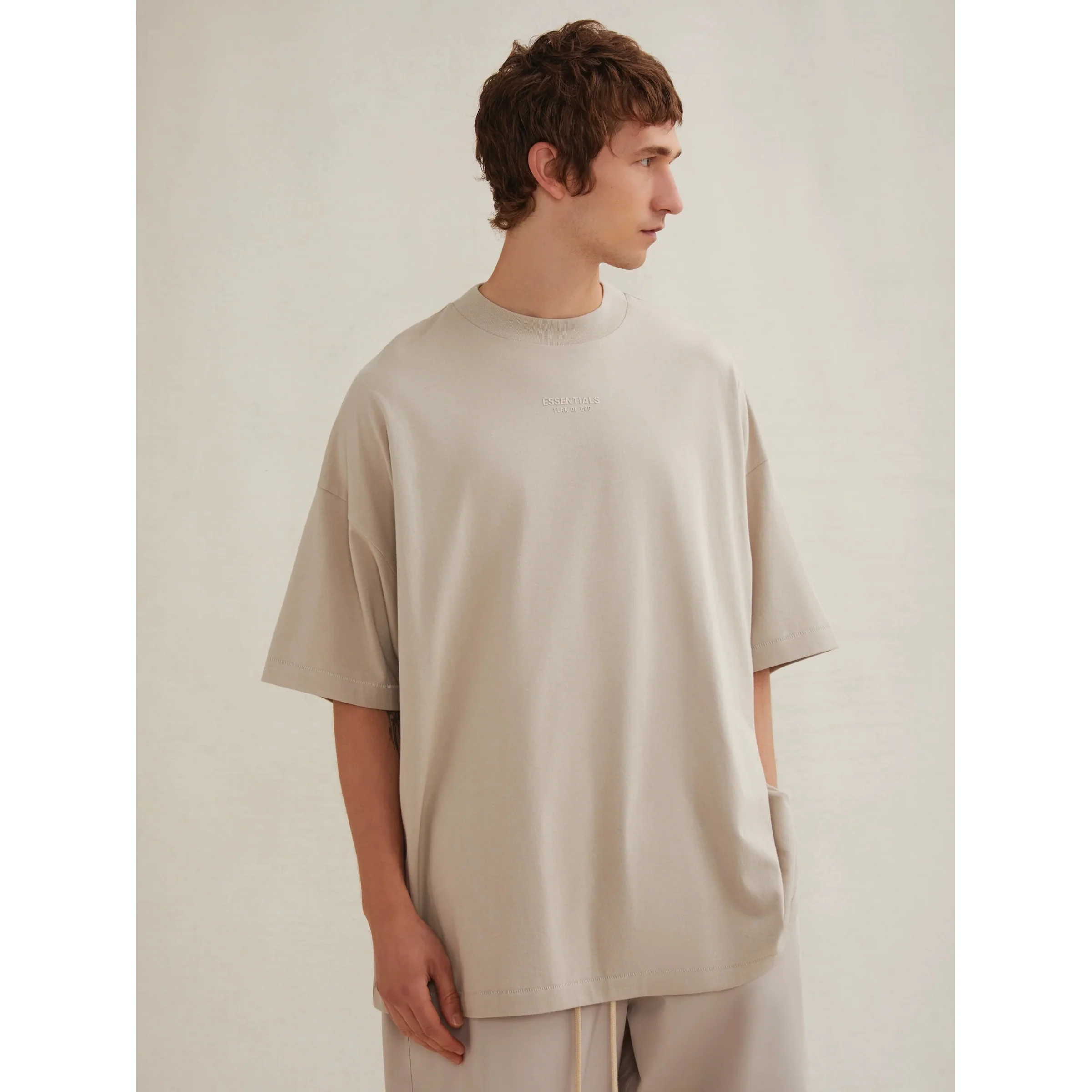 FEAR OF GOD ESSENTIALS T-Shirt - Silver Cloud (FW23) - Image 4