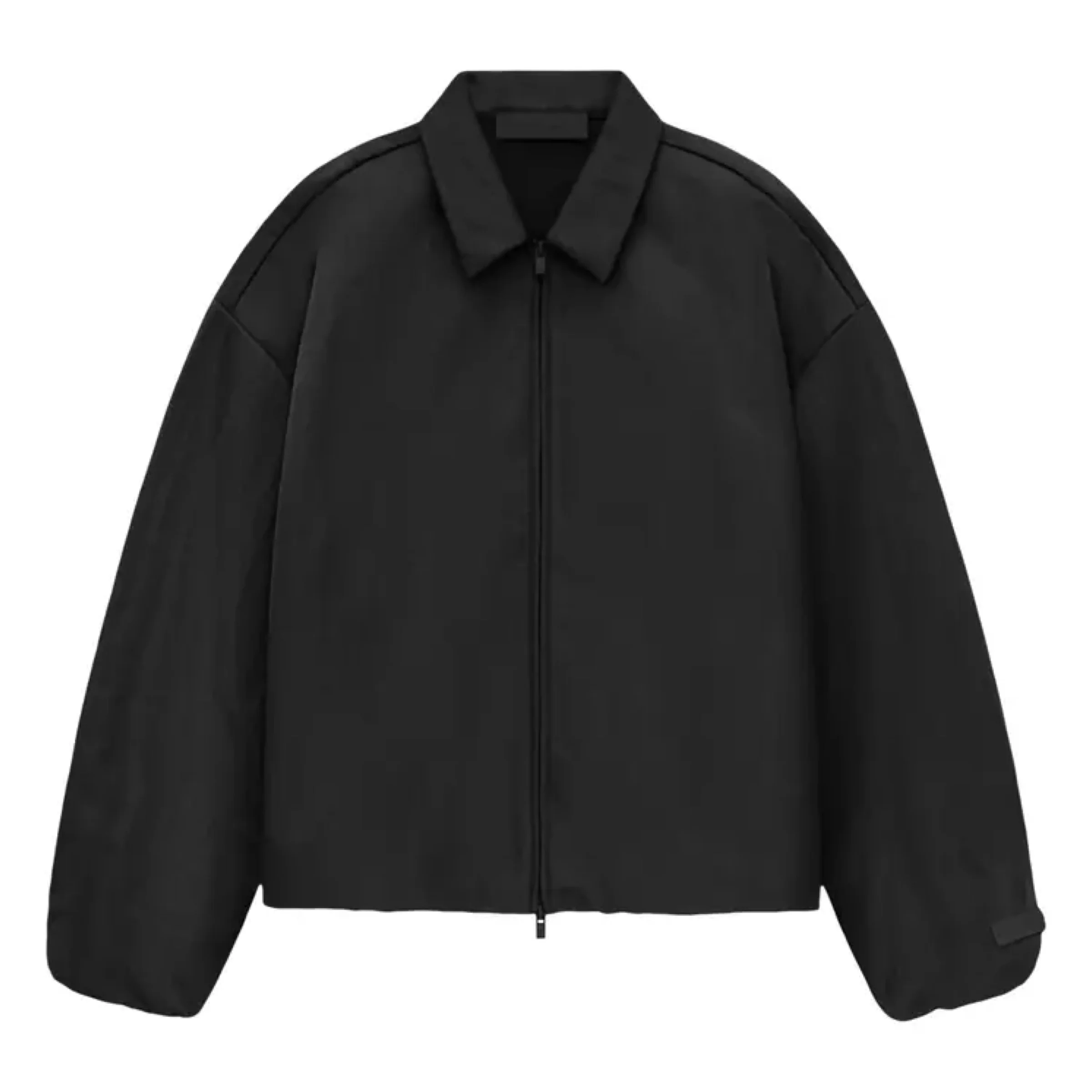 FEAR OF GOD ESSENTIALS Textured Nylon Trucker Jacket - Black (FW24)