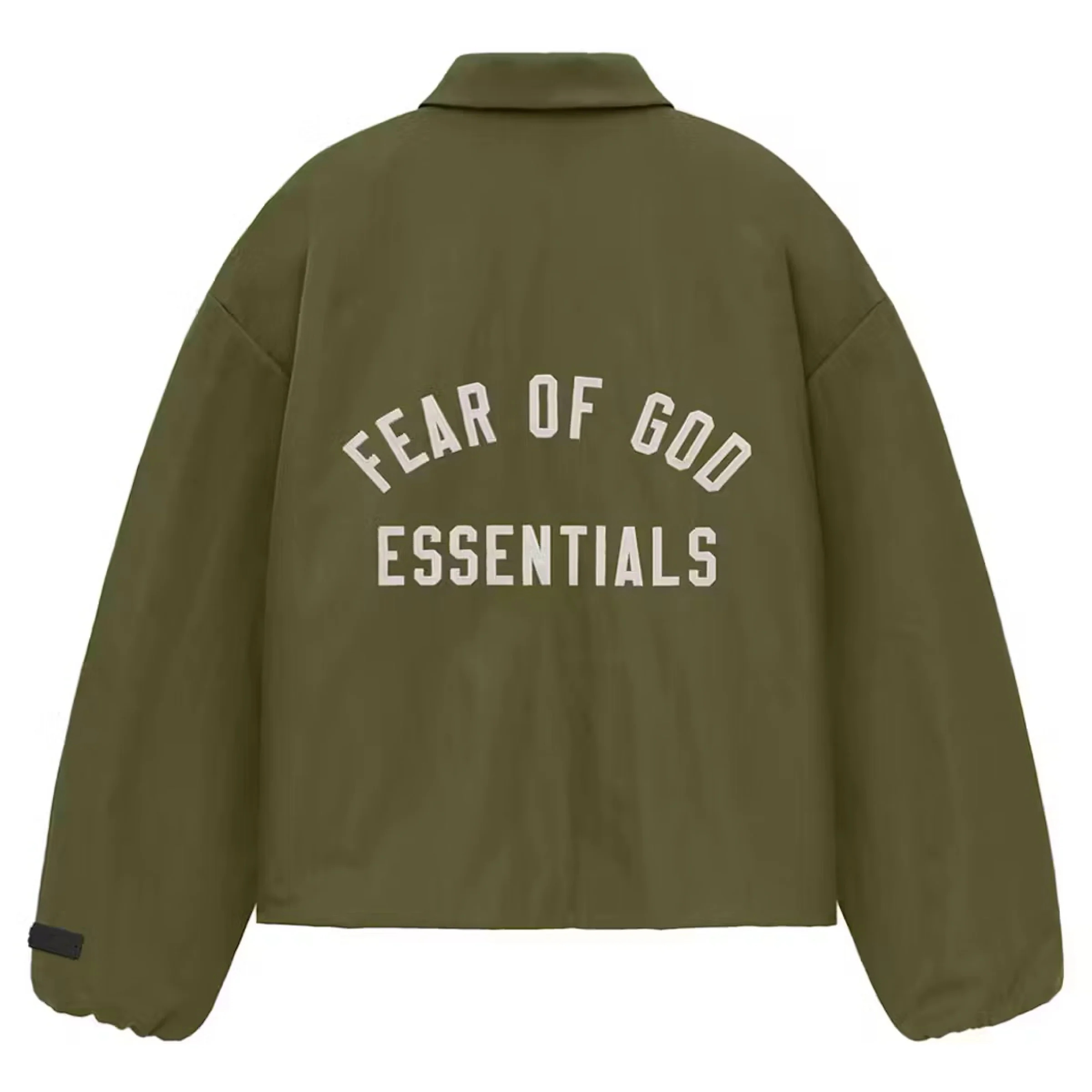 FEAR OF GOD ESSENTIALS Textured Nylon Trucker Jacket - Military (FW24) - Image 2