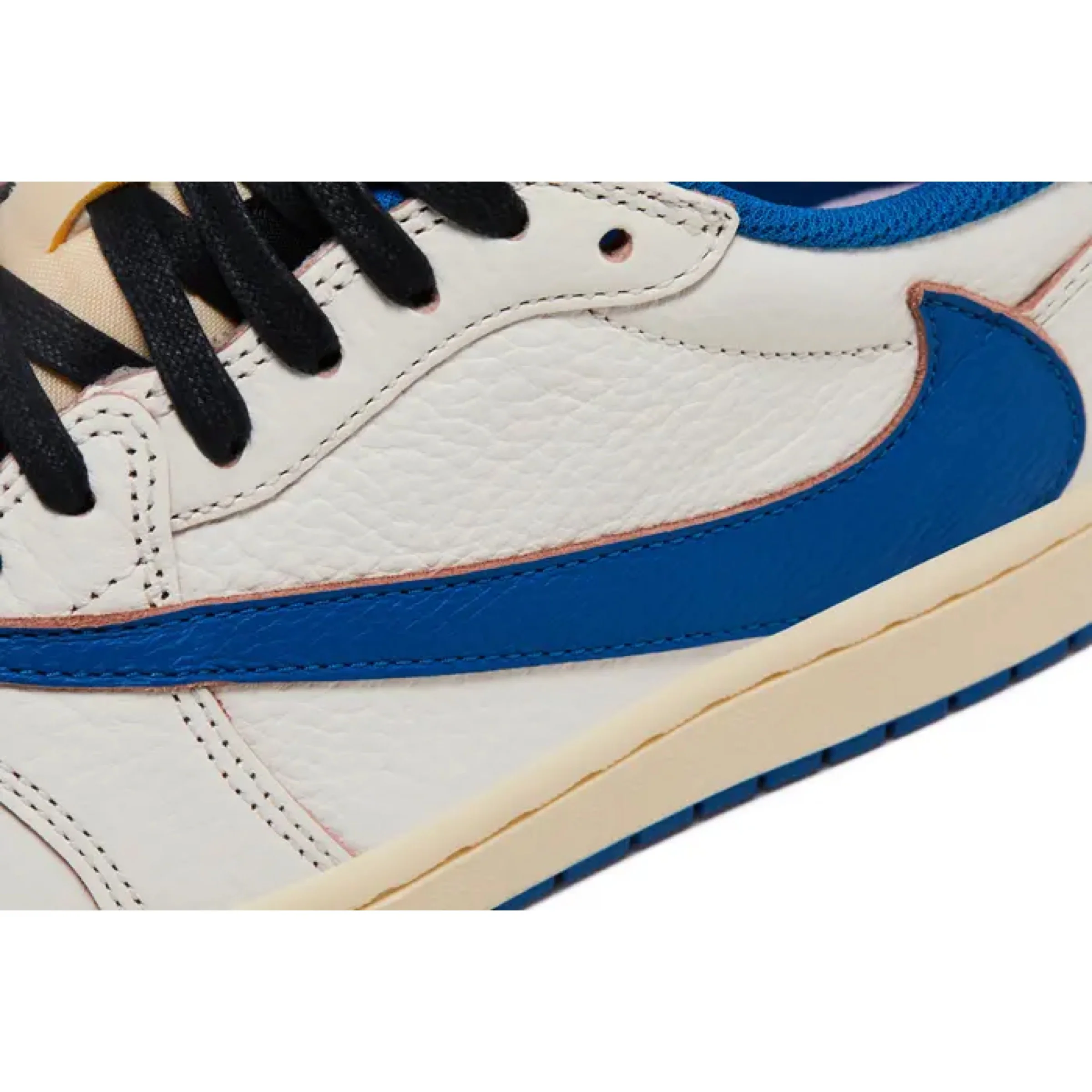 Fragment Design x Travis Scott x Air Jordan 1 Low OG SP 'Sail Military Blue' - Image 6