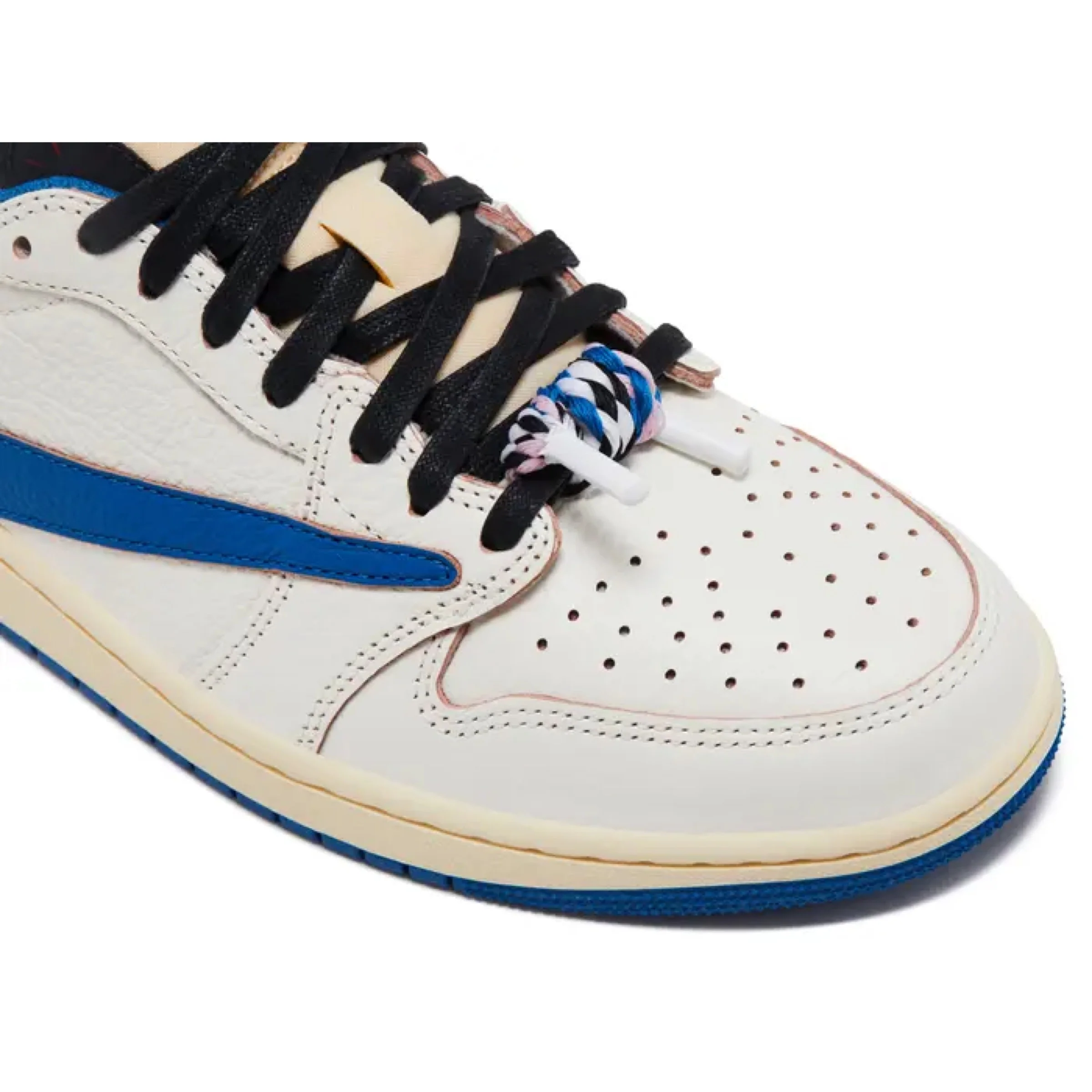 Fragment Design x Travis Scott x Air Jordan 1 Low OG SP 'Sail Military Blue' - Image 7