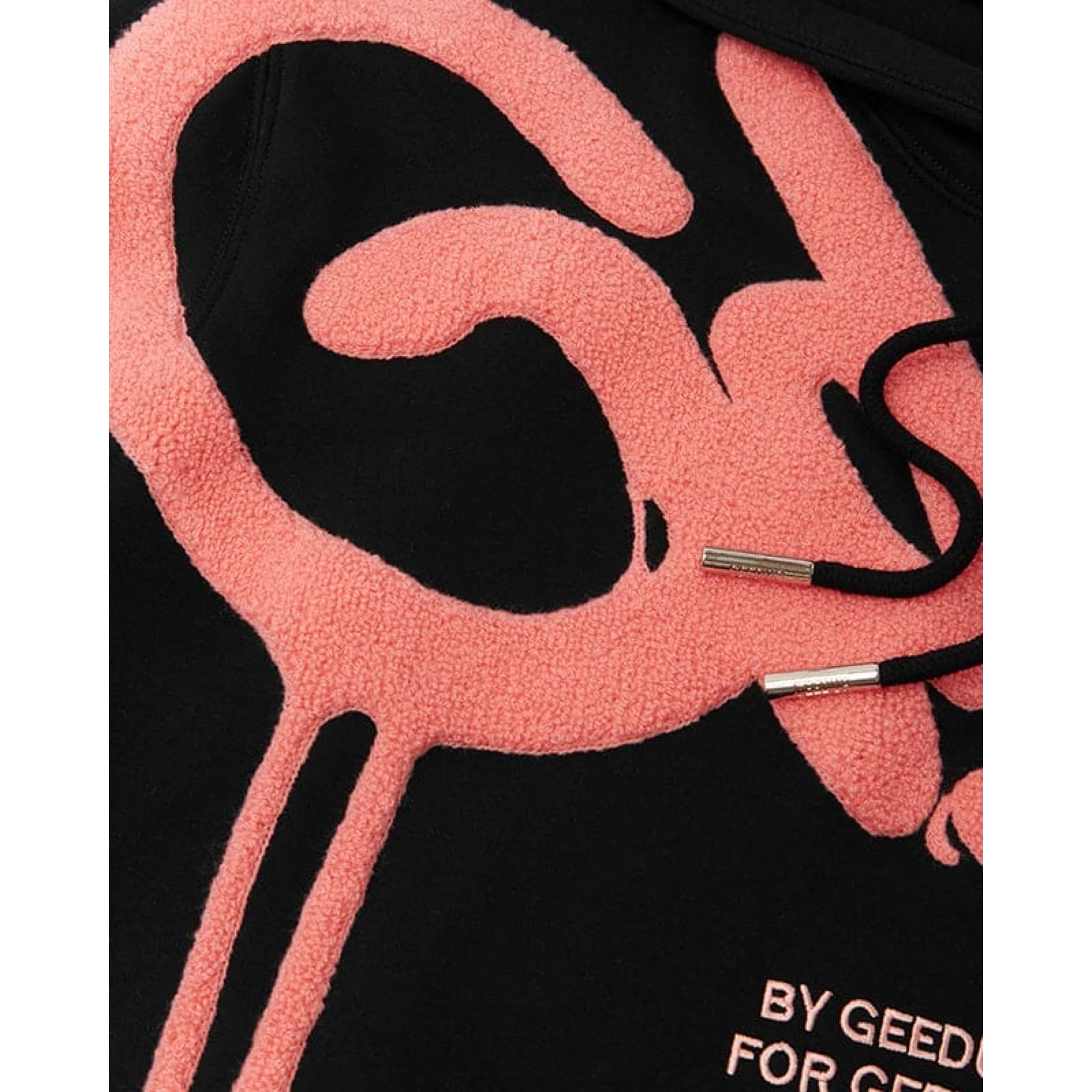 GEEDUP Handstyle Hoodie - Black/Peach - Image 3