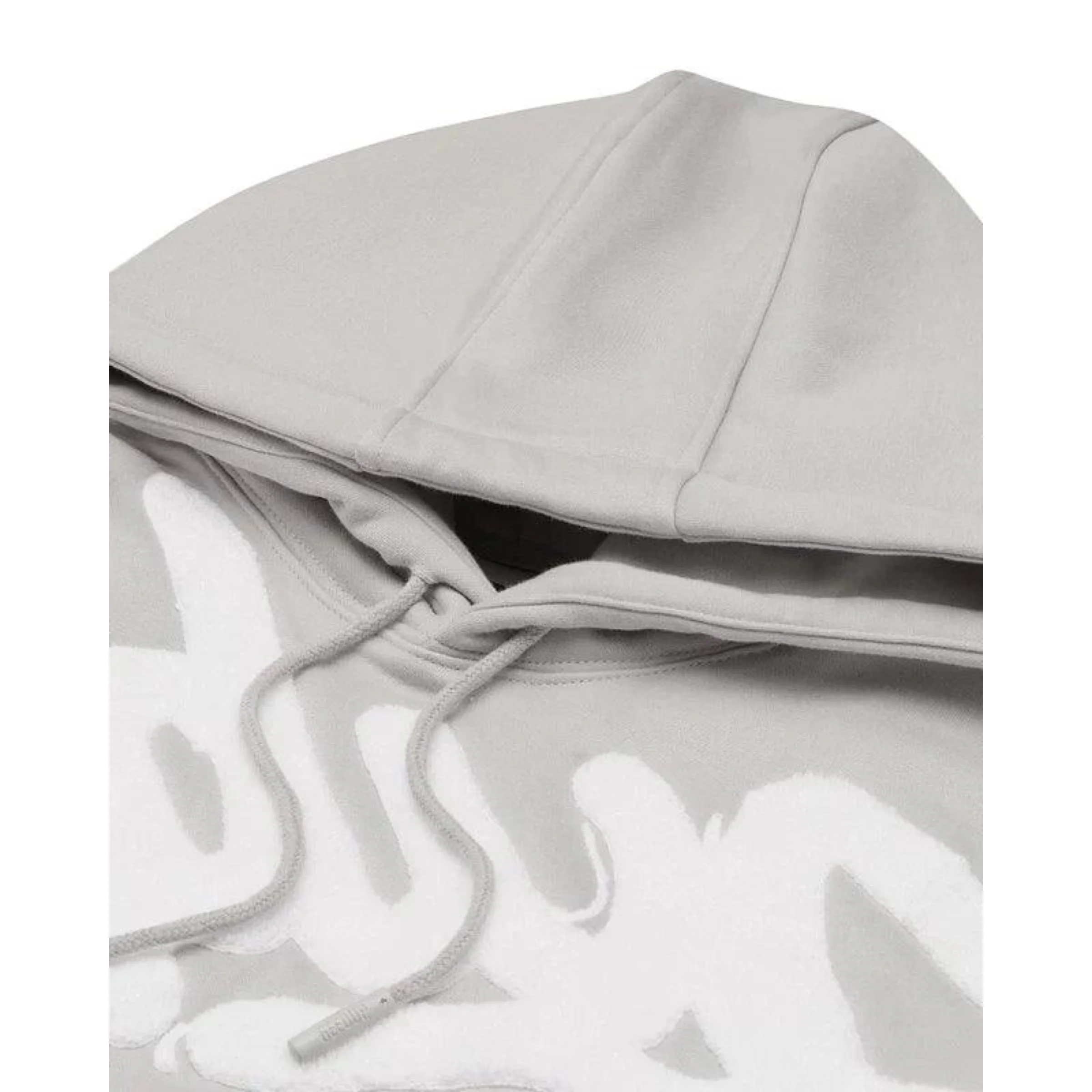 GEEDUP Handstyle Hoodie - Pastel Grey/White - Image 2