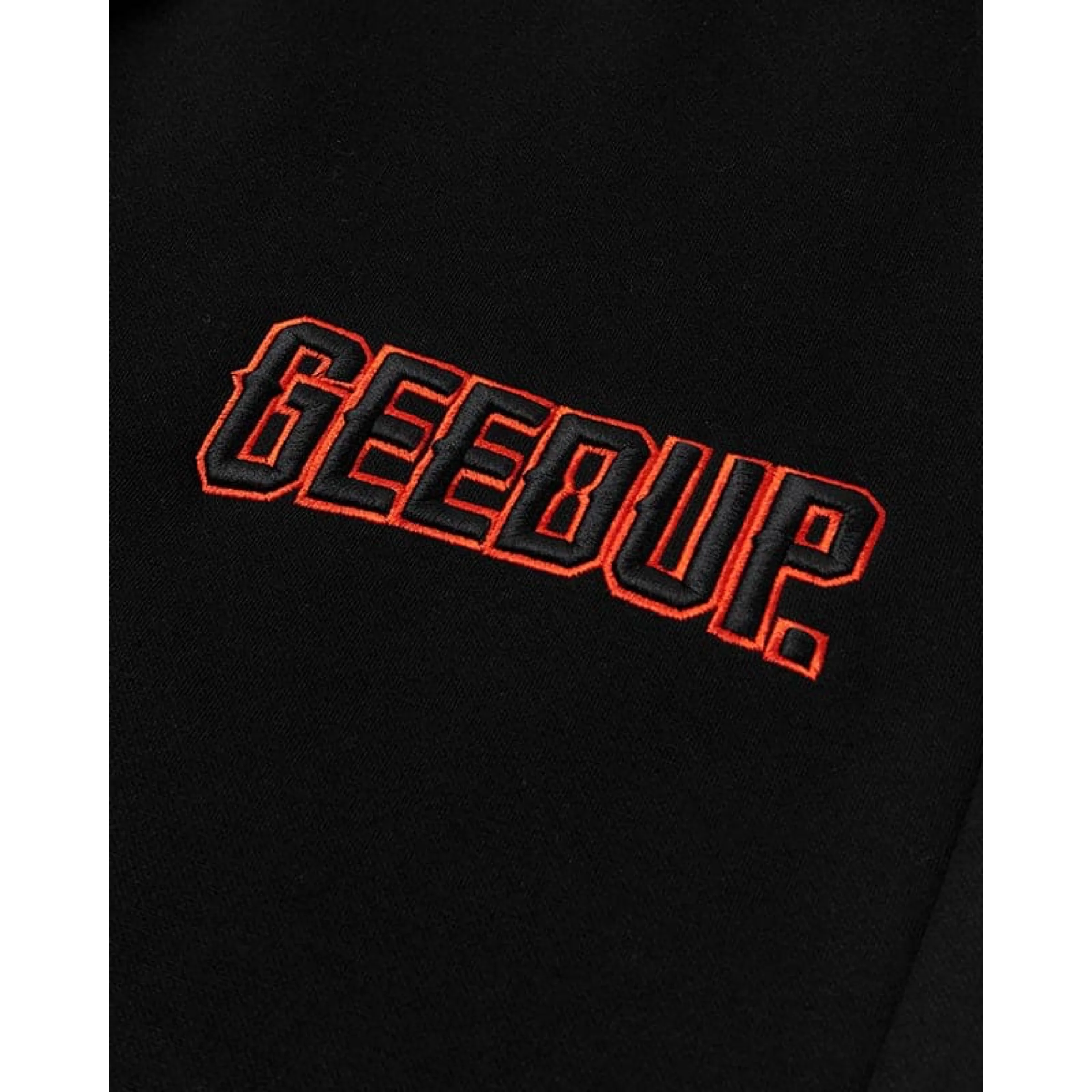 GEEDUP PFK EMB Shorts - Black/Black Orange - Image 3
