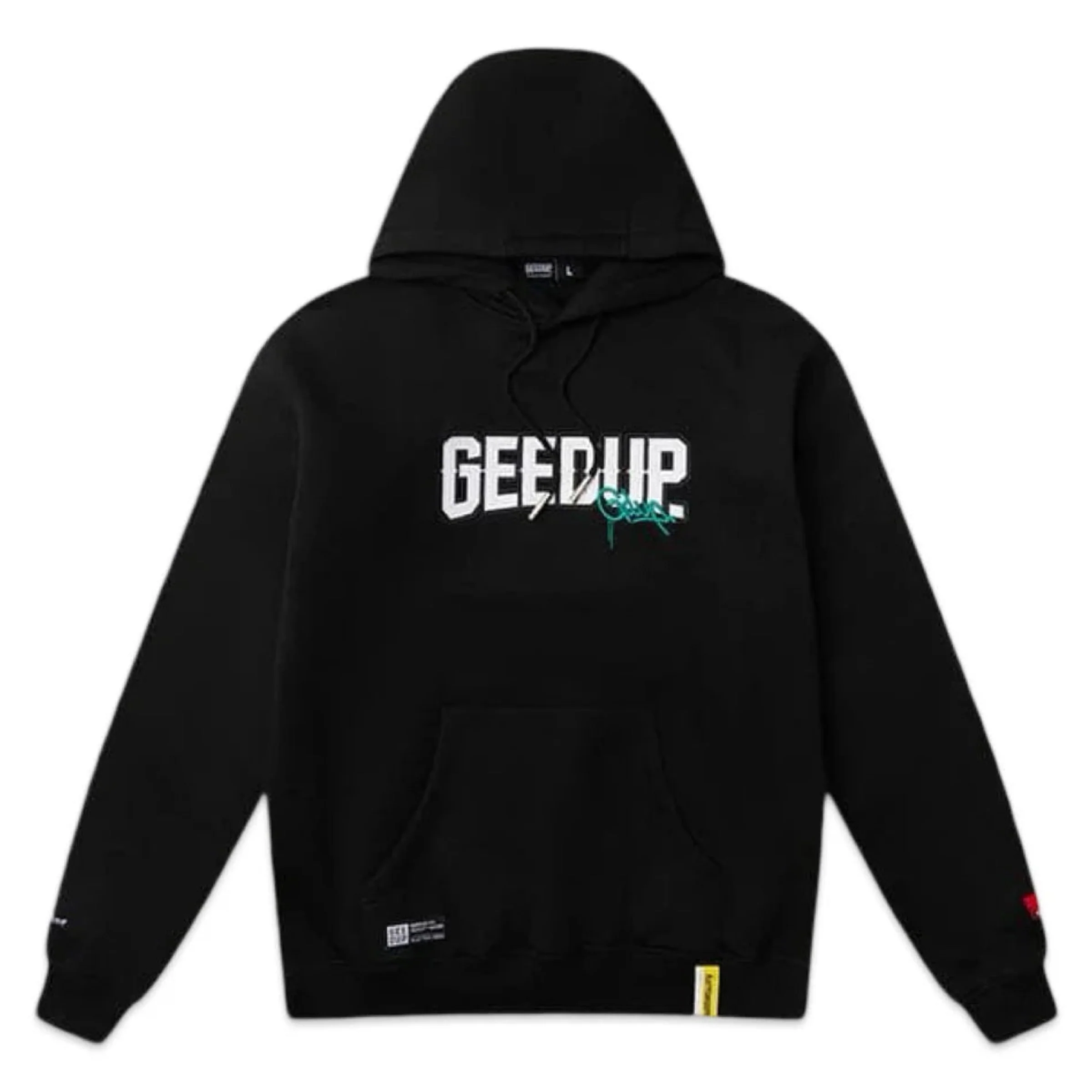 GEEDUP PFK x Footlocker Hoodie - Black/Turbo Green/White - Image 2
