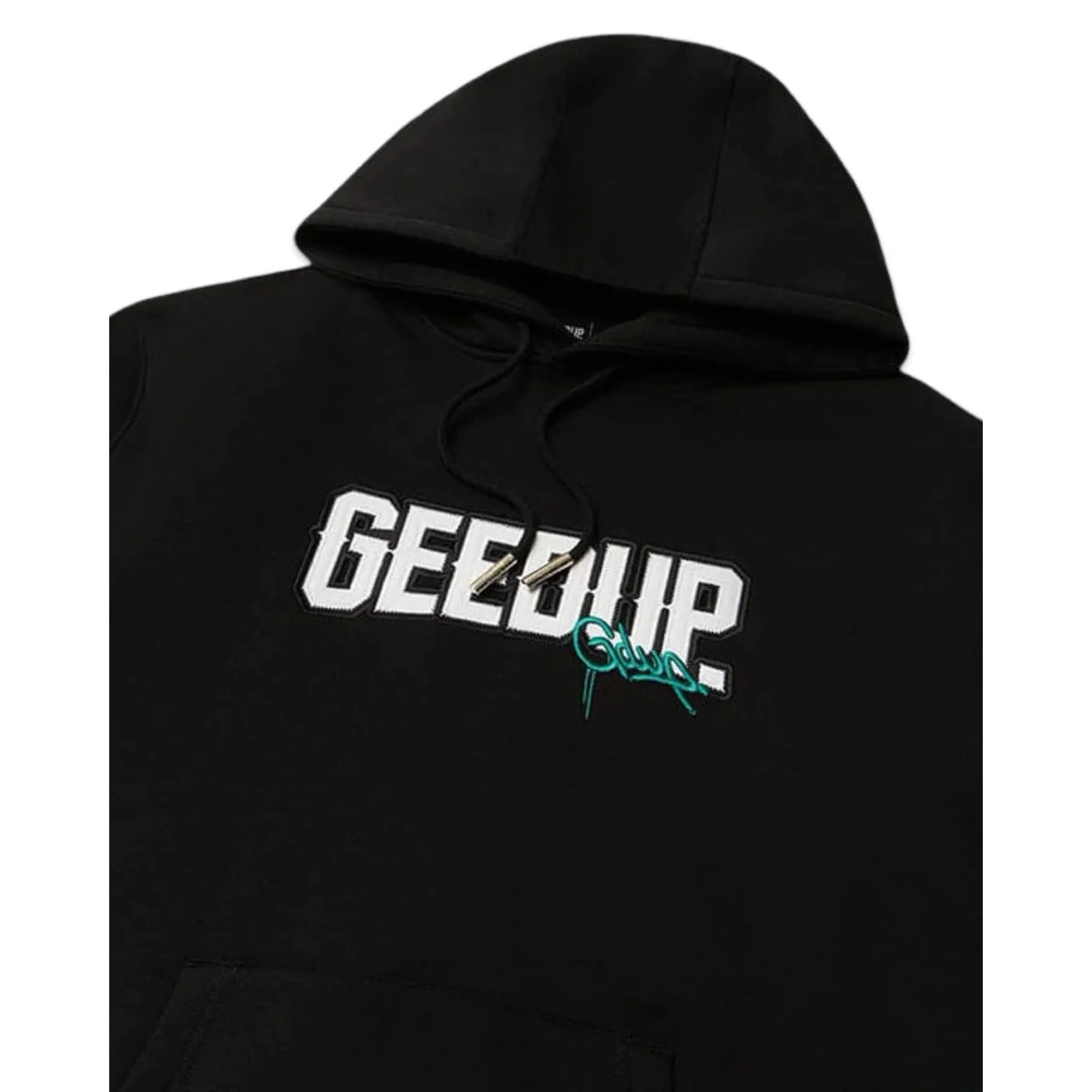 GEEDUP PFK x Footlocker Hoodie - Black/Turbo Green/White - Image 3