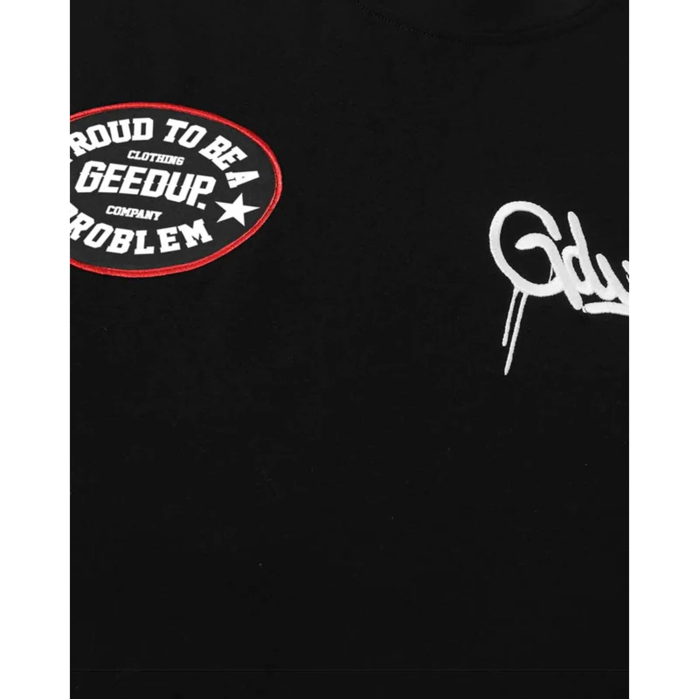 GEEDUP Proud To Be A Problem T-Shirt - Black/Red - Image 4