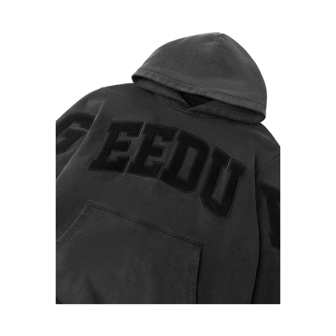 GEEDUP Team Logo Hoodie - Vintage Washed Black - Image 2