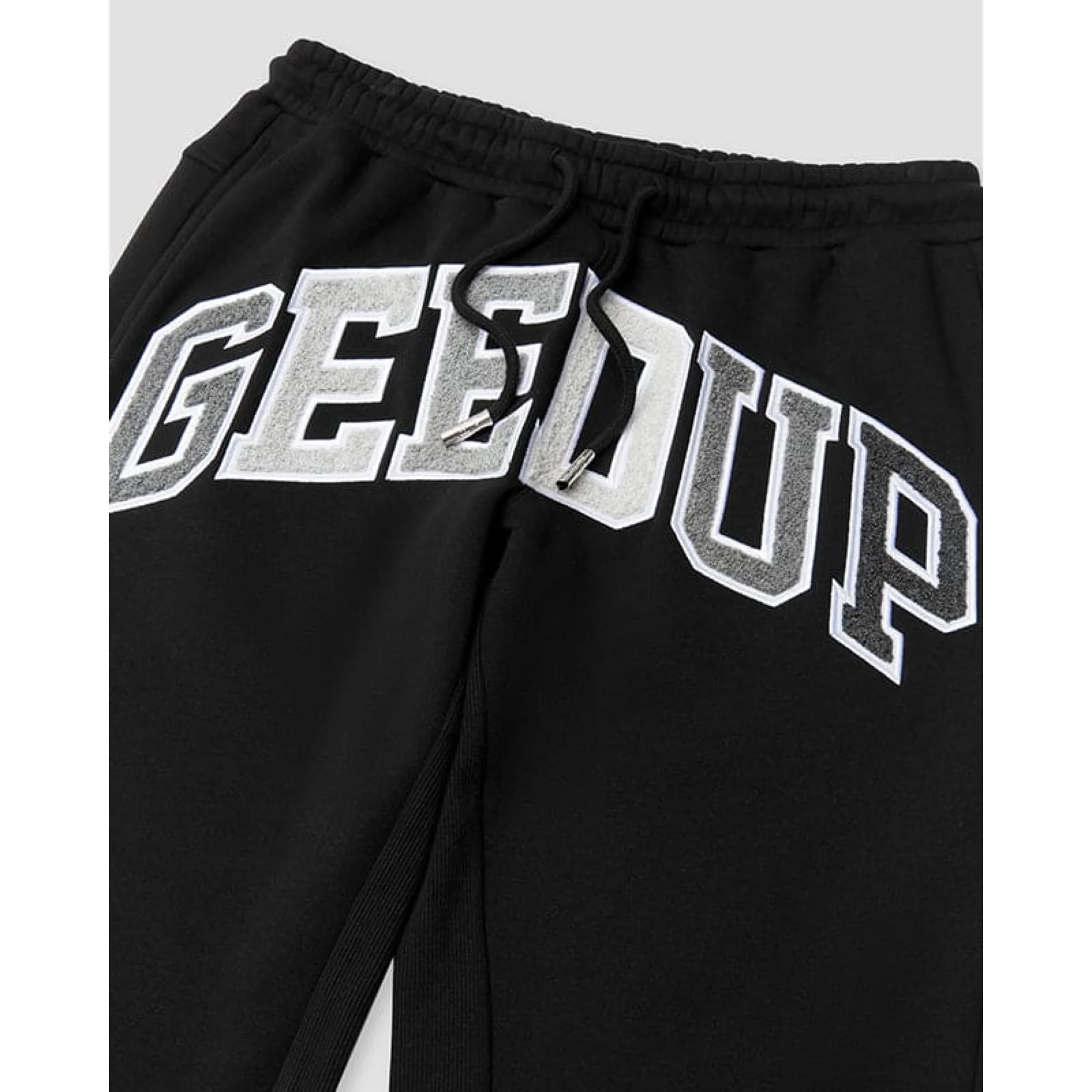 GEEDUP Team Logo Track Pants - Black/Grey Monochrome - Image 2
