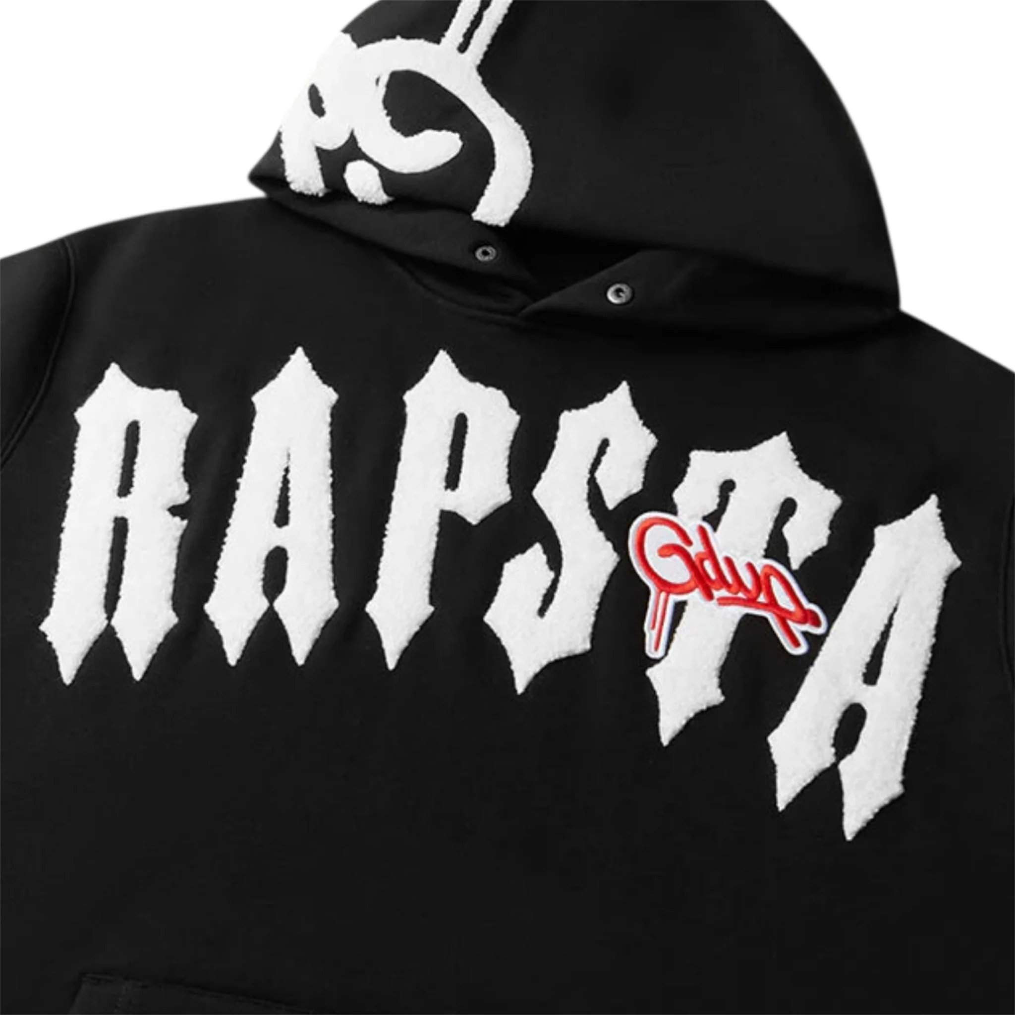 GEEDUP x Trapstar Handstyle Irongate Arch Hoodie - Black/White - Image 2