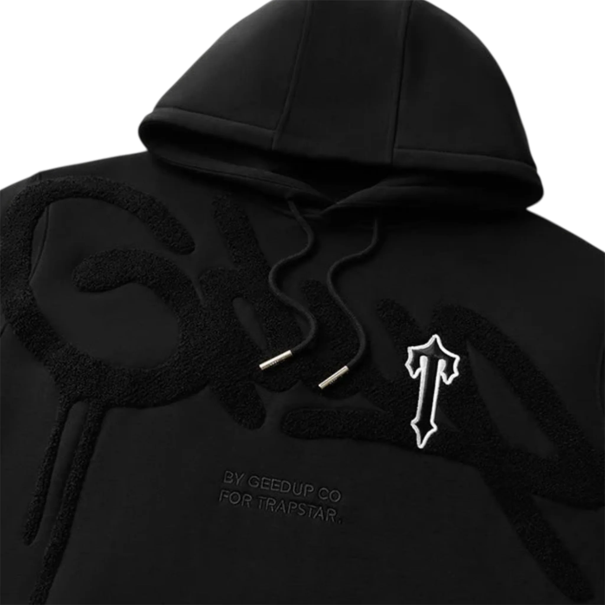 GEEDUP x Trapstar Handstyle Irongate T Hoodie - Black - Image 2