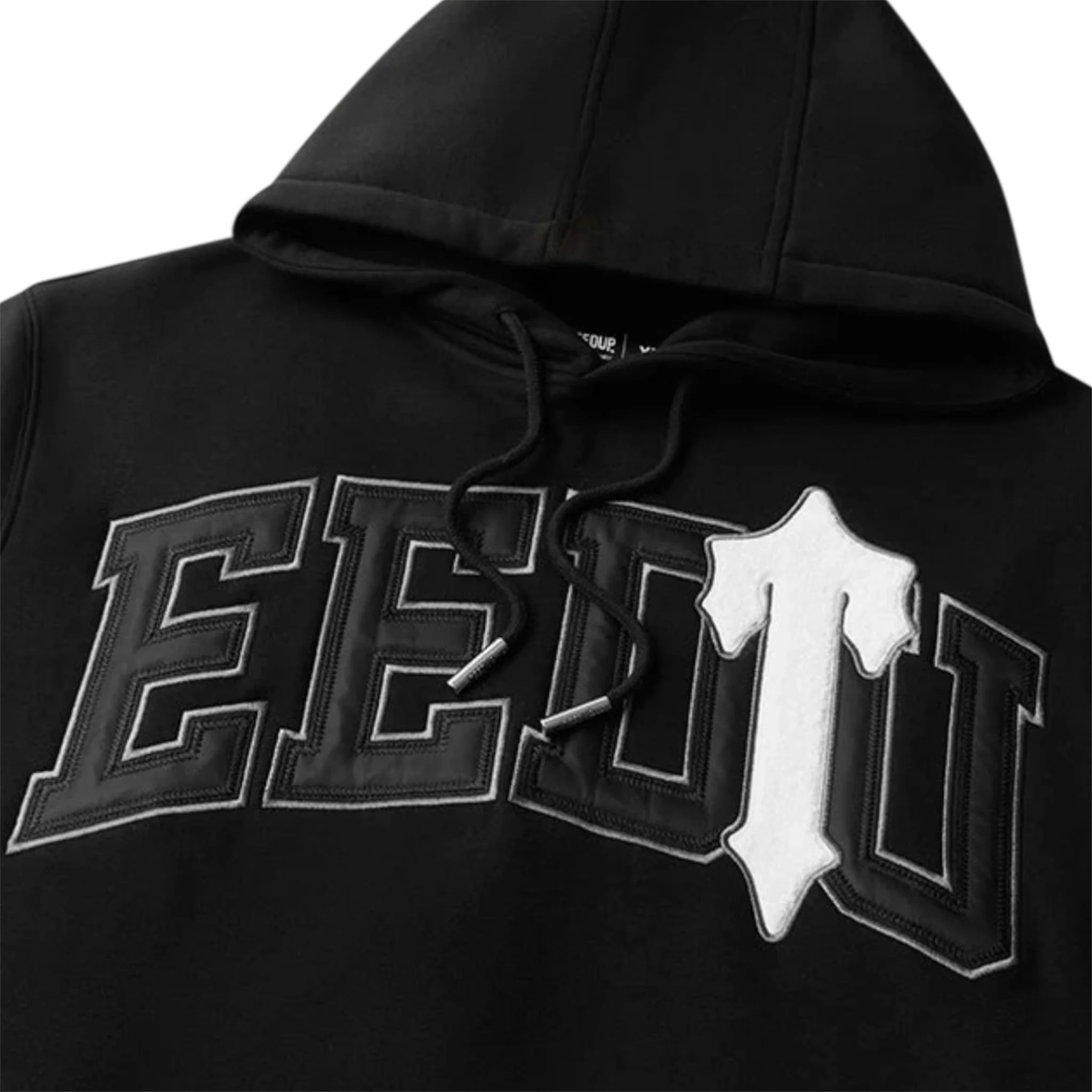 GEEDUP x Trapstar Team Logo Irongate T Hoodie - Black/White - Image 2