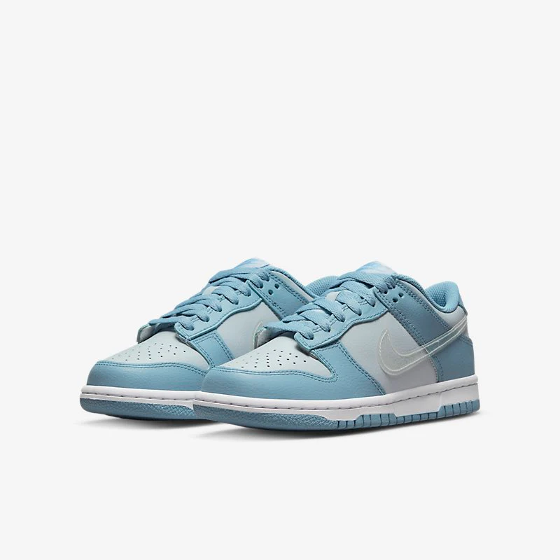 Nike Dunk Low 'Clear Blue Swoosh' (GS) - Image 4