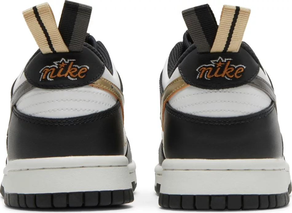 Nike Dunk Low 'Black White Metallic' (GS) - Image 4