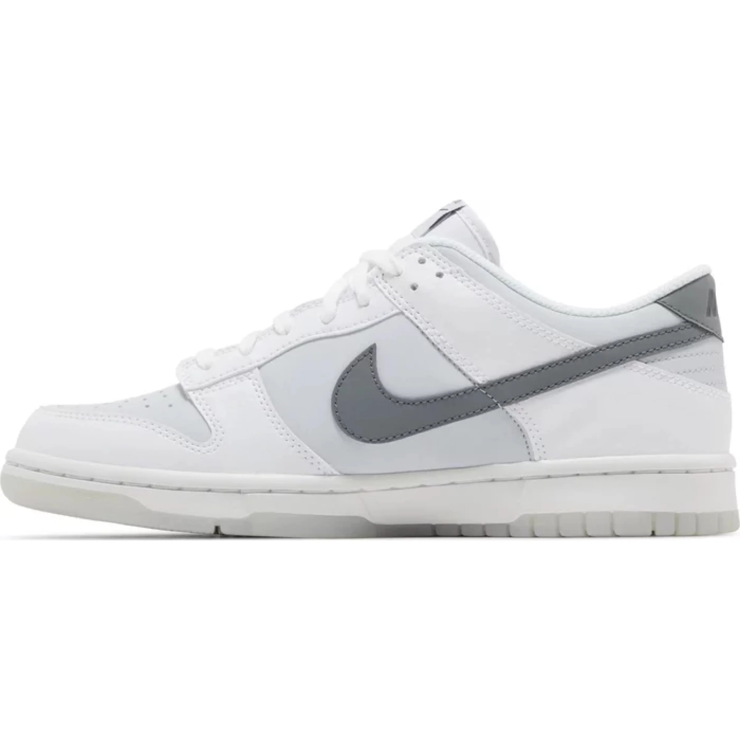 Nike Dunk Low 'Reflective Swoosh White' (GS) - Image 2