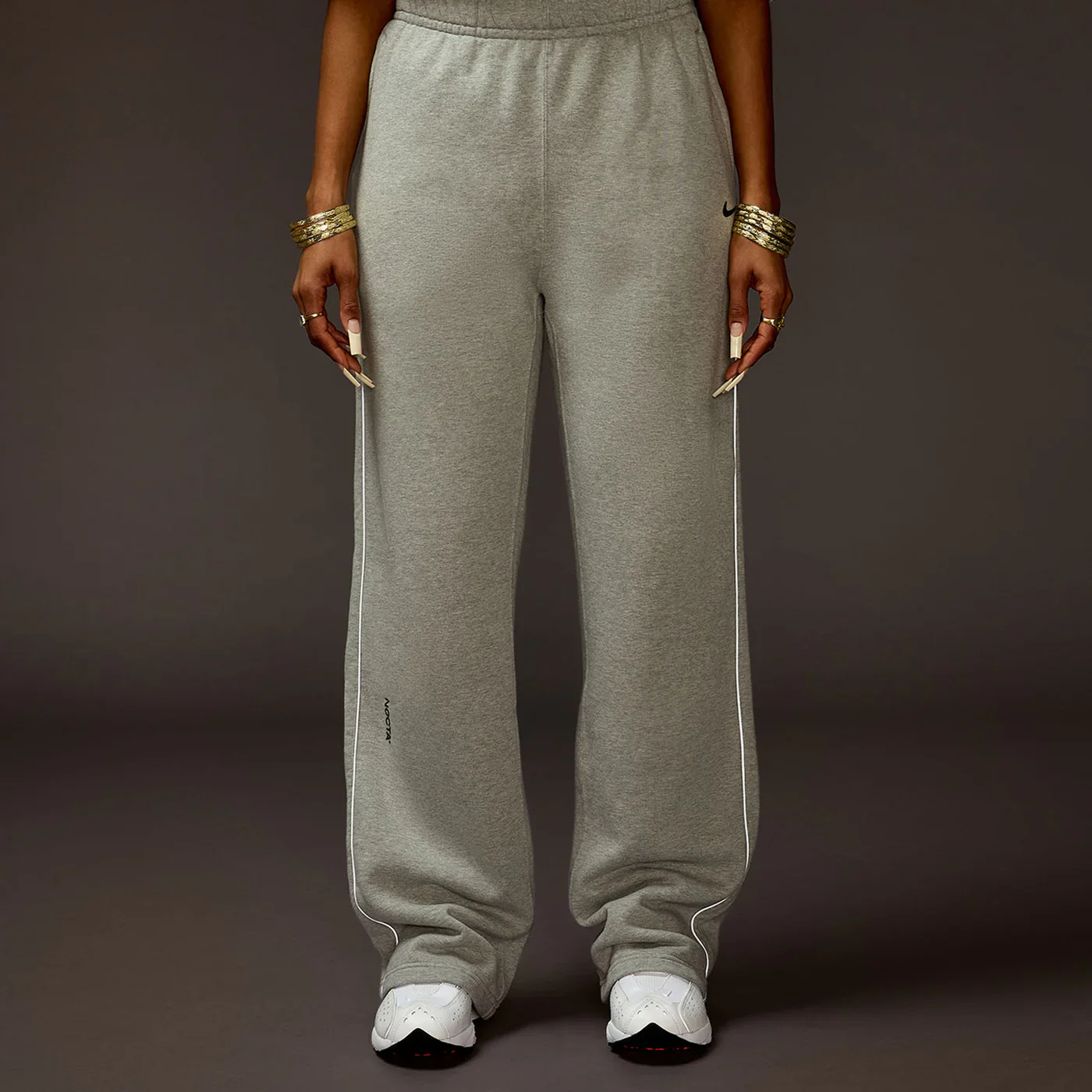 Nike x NOCTA Fleece CS Open Hem Sweatpants - Dark Grey Heather - Image 2