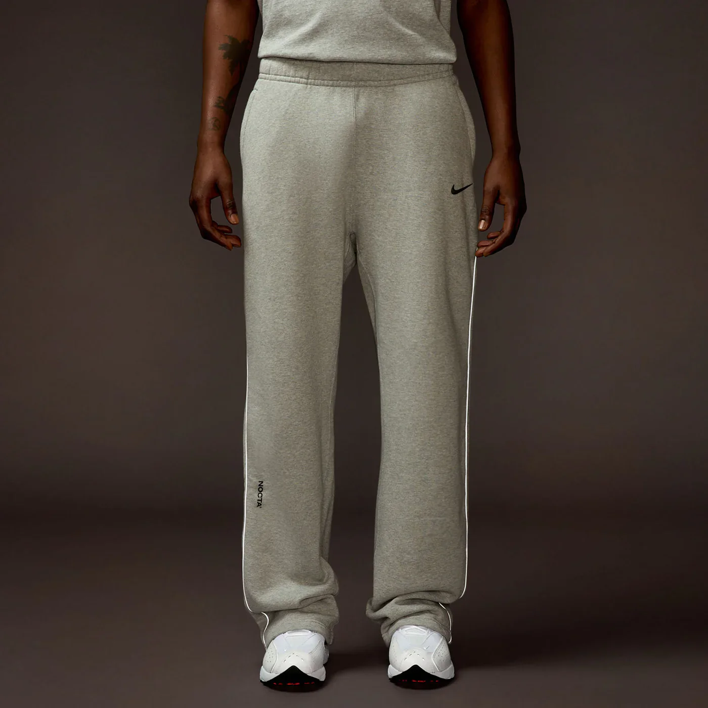 Nike x NOCTA Fleece CS Open Hem Sweatpants - Dark Grey Heather - Image 3