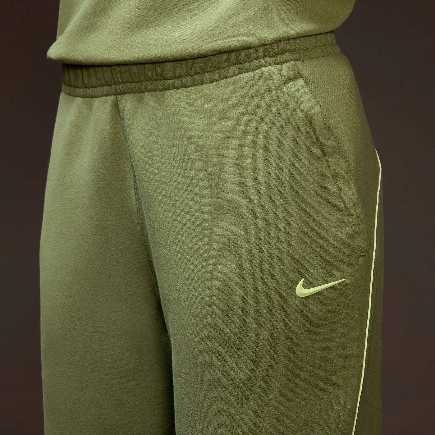 Nike x NOCTA Fleece CS Open Hem Sweatpants - Oil Green - Image 4