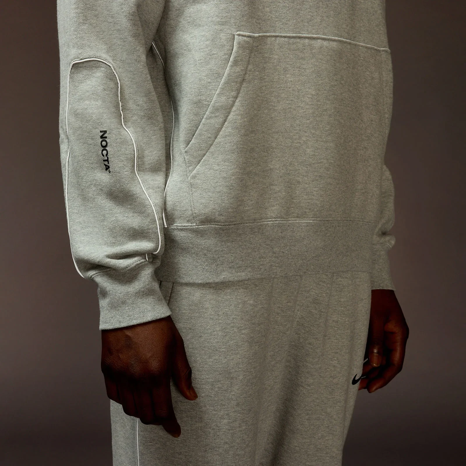 Nike x NOCTA NRG Fleece CS Hoodie - Dark Grey Heather - Image 4