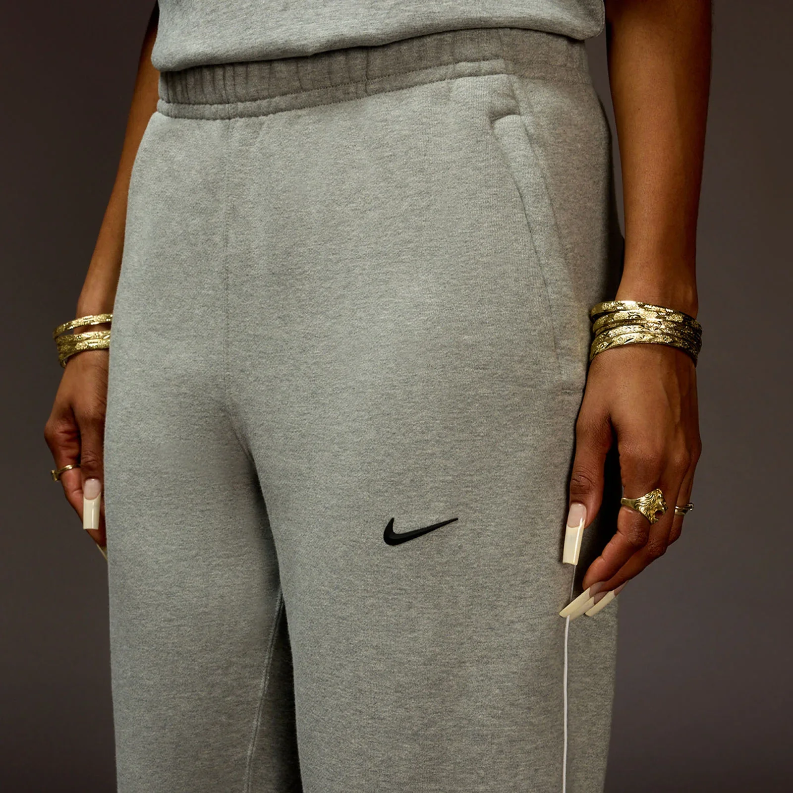 Nike x NOCTA Fleece CS Sweatpants - Dark Grey Heather - Image 3